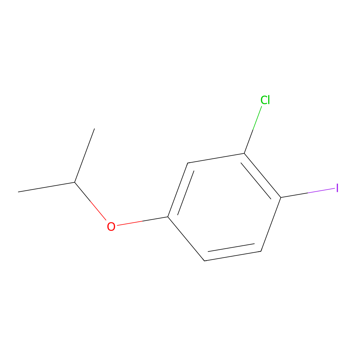 2-Chloro-1-iodo-4-isopropoxybenzene molecular structure, CAS 1369830-17-0