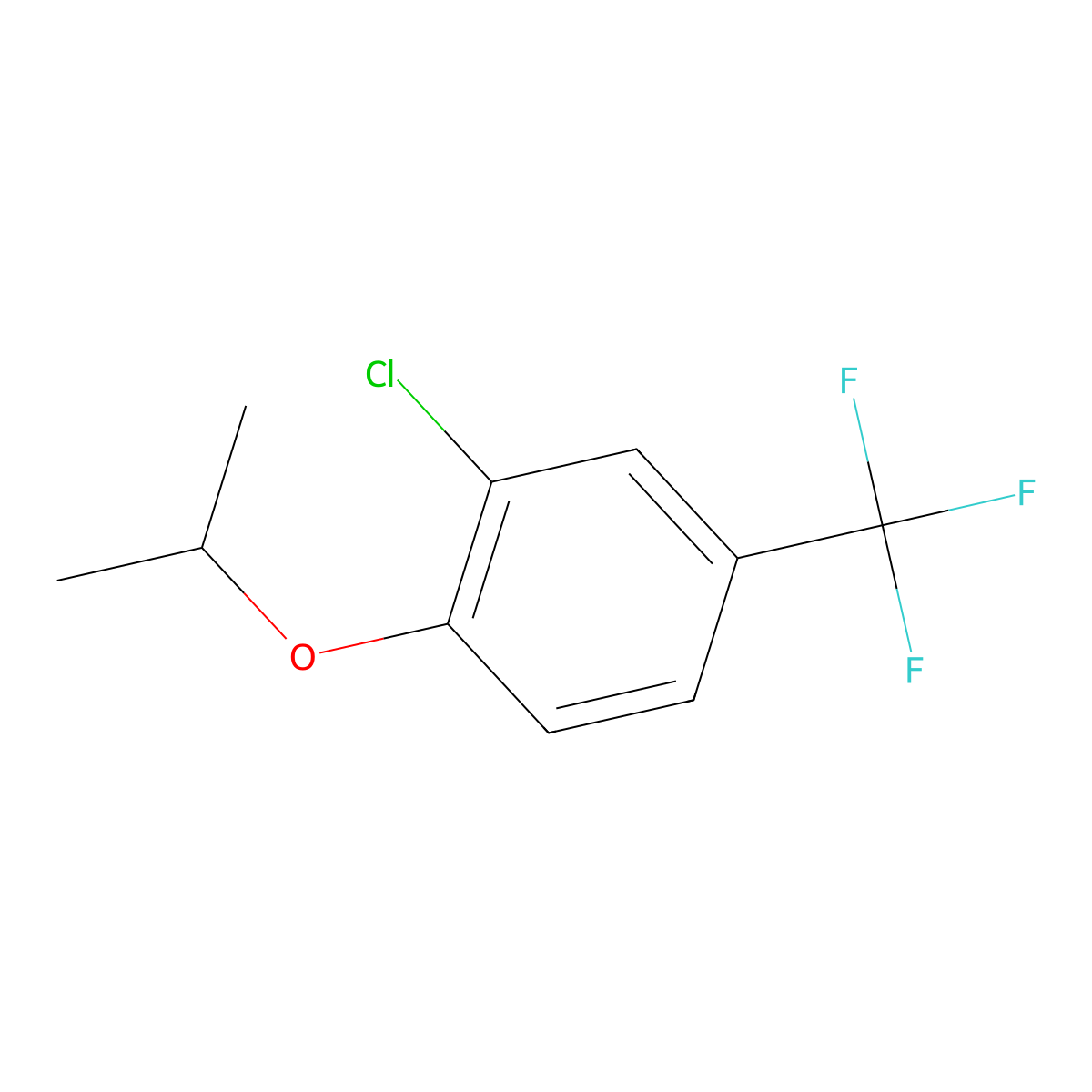 2-Chloro-1-(propan-2-yloxy)-4-(trifluoromethyl)benzene molecular structure, CAS 1369830-55-6