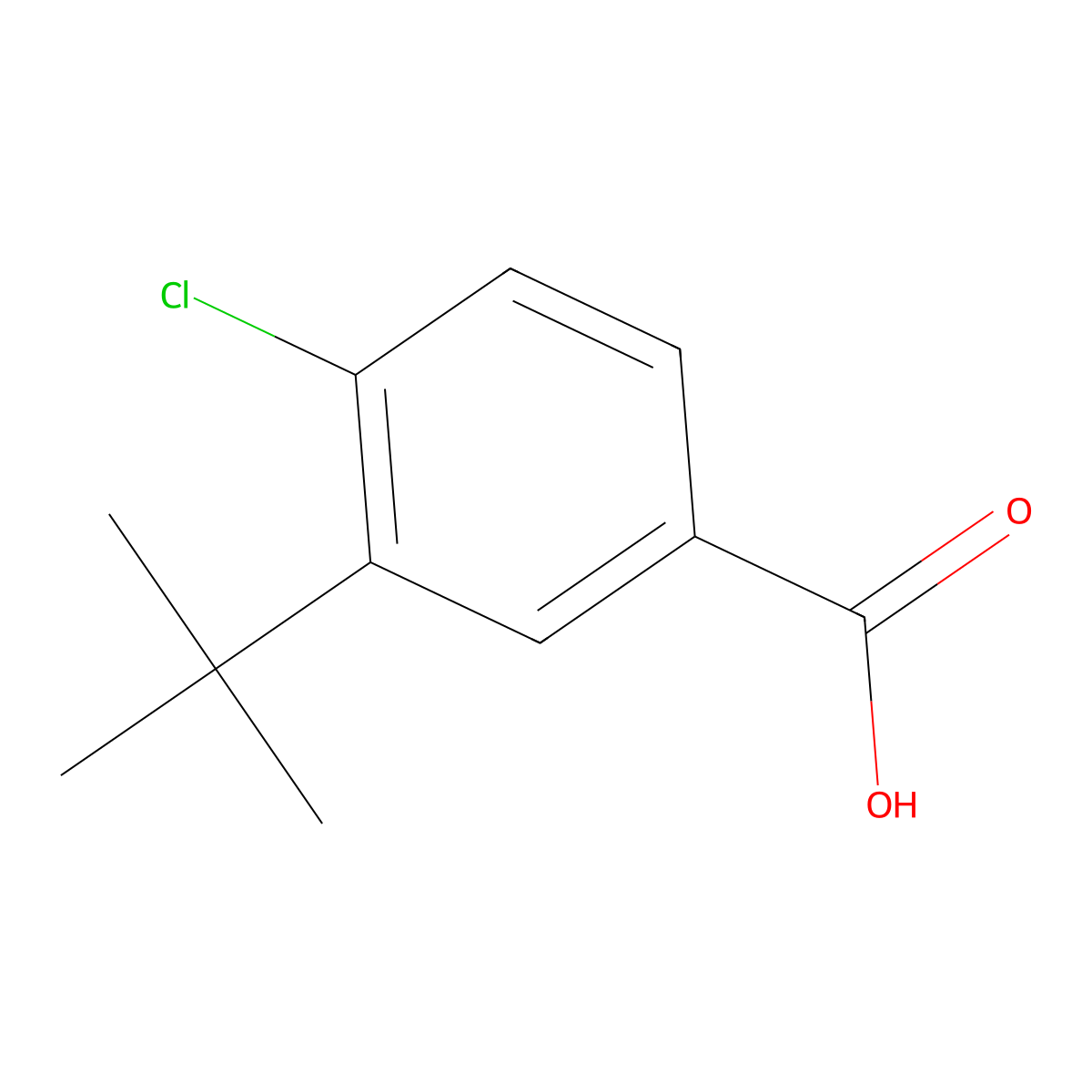 3-(tert-Butyl)-4-chlorobenzoic acid molecular structure, CAS 1369831-31-1