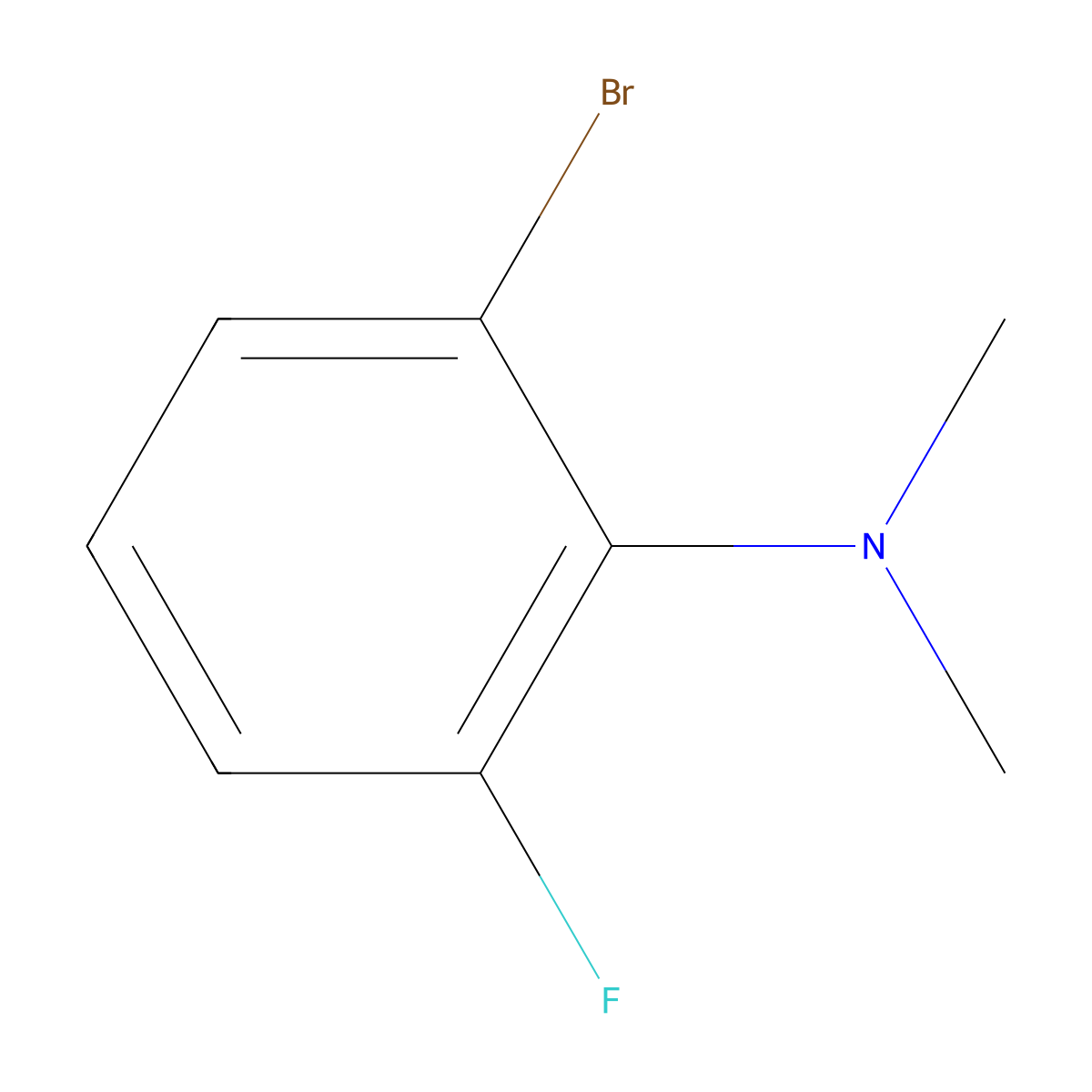 2-Bromo-6-fluoro-N,N-dimethylaniline molecular structure, CAS 1369832-31-4