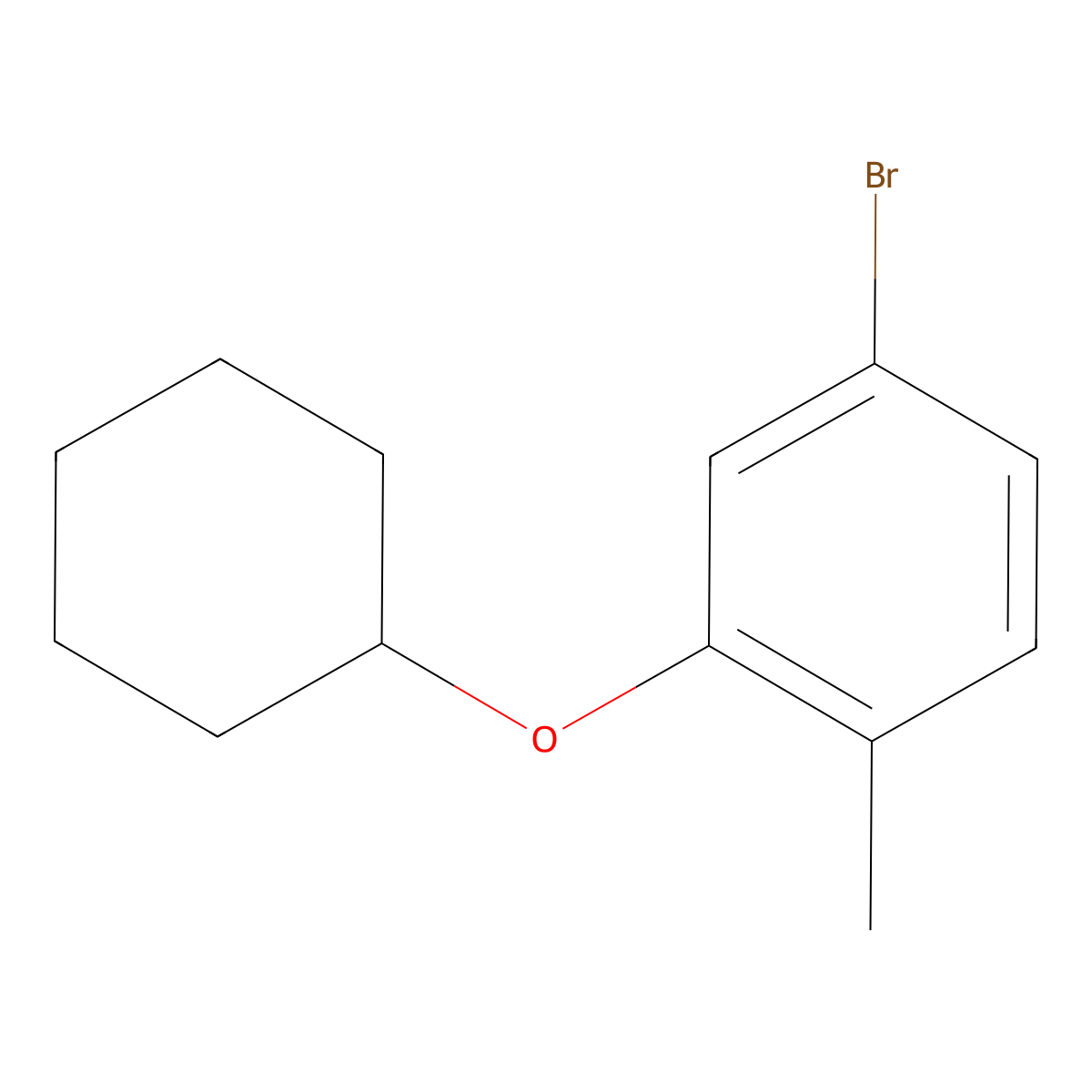 1-Bromo-3-cyclohexyloxy-4-methylbenzene molecular structure, CAS 1369833-16-8