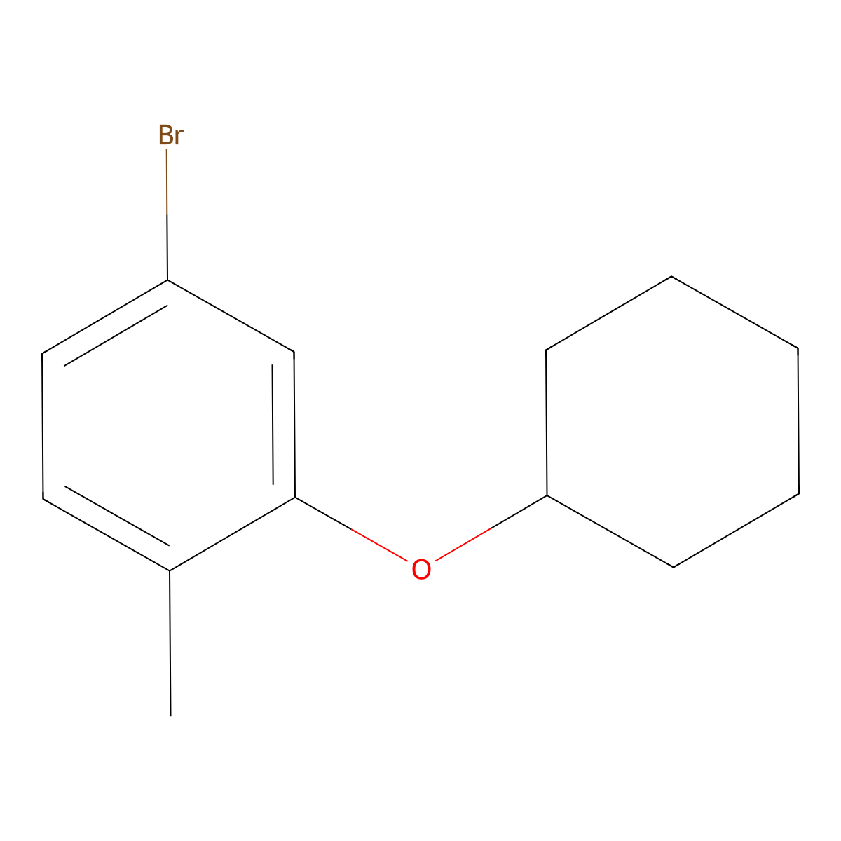 1-Bromo-3-cyclohexyloxy-4-methylbenzene molecular structure, CAS 1369833-16-8