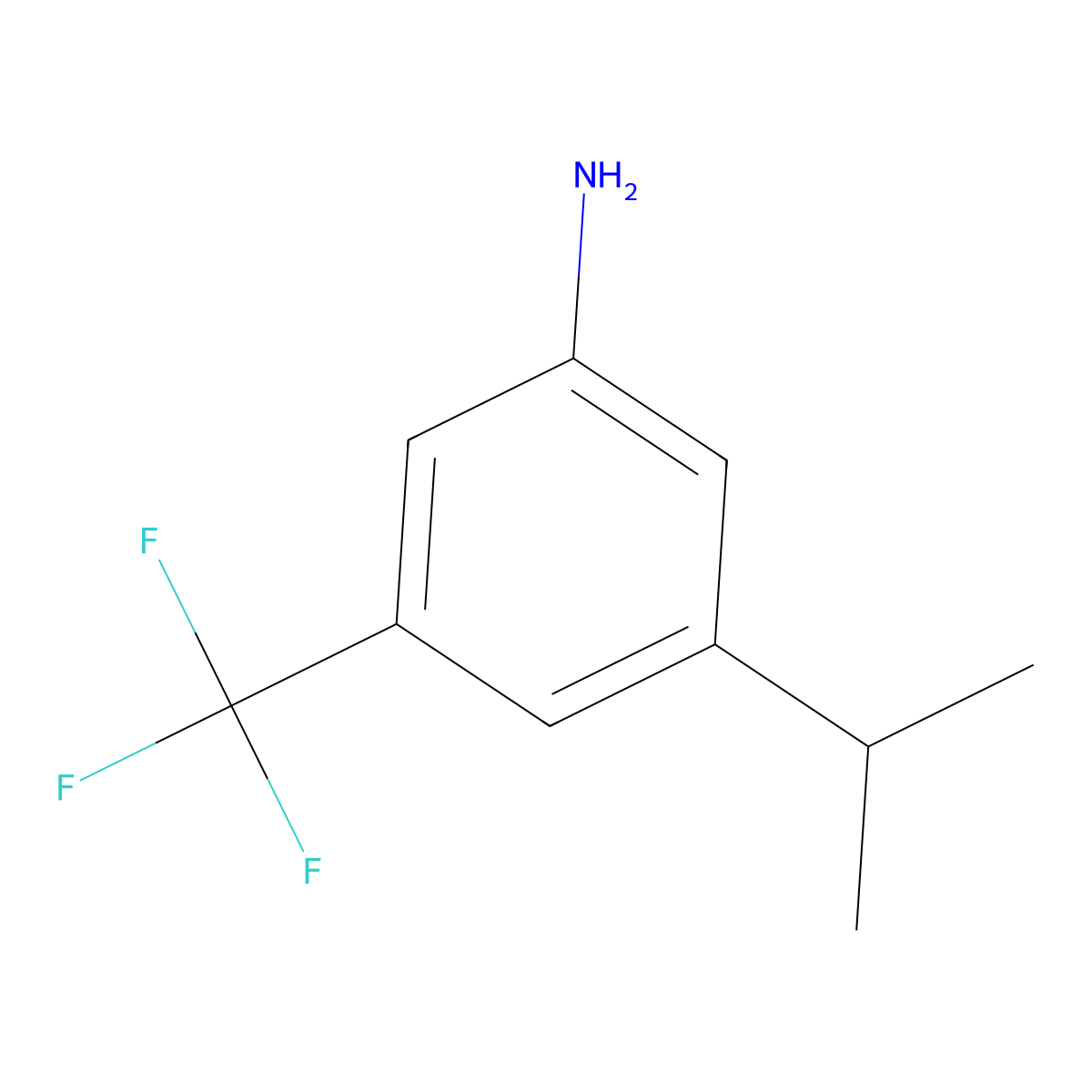 3-Isopropyl-5-(trifluoromethyl)aniline molecular structure, CAS 1369833-28-2