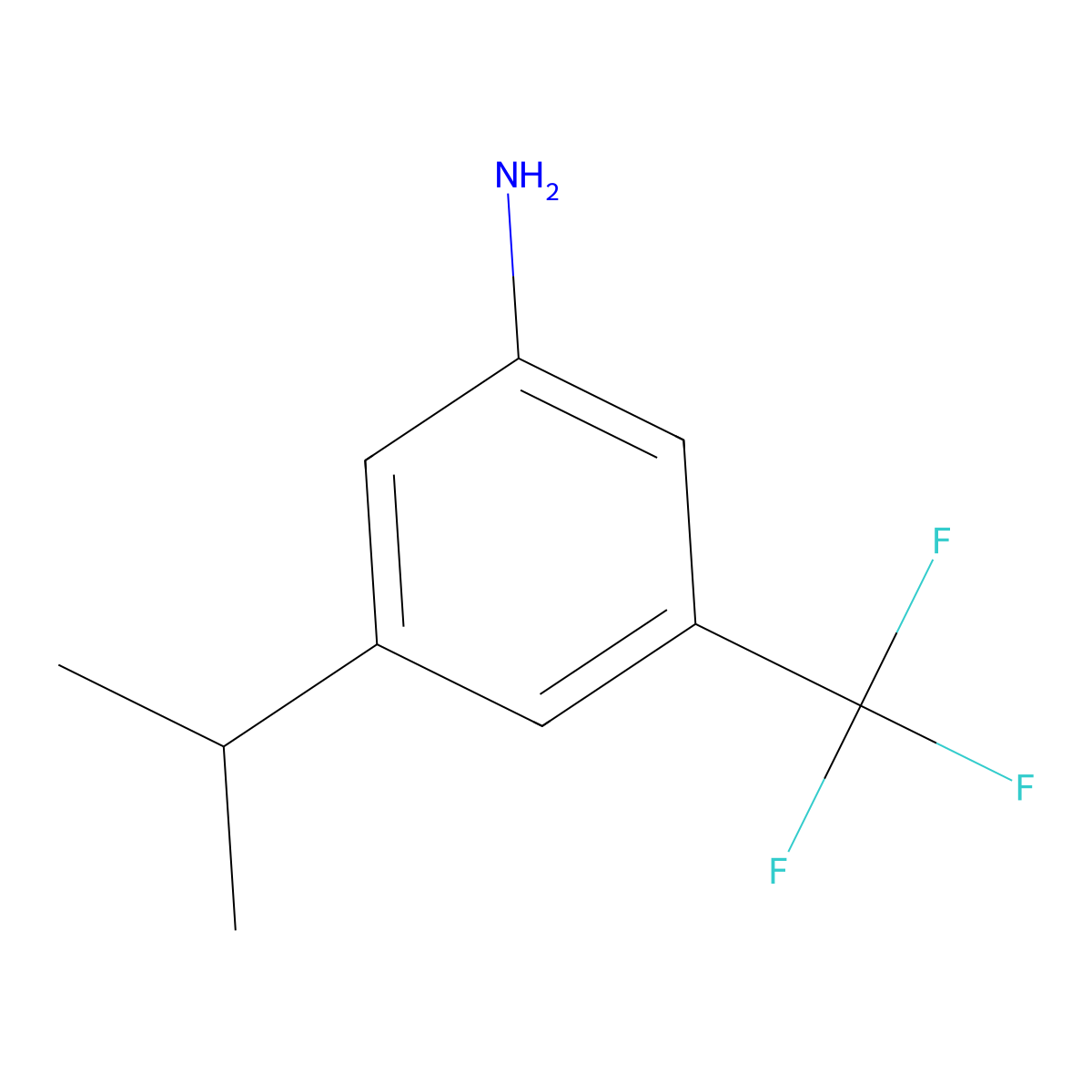 3-Isopropyl-5-(trifluoromethyl)aniline molecular structure, CAS 1369833-28-2