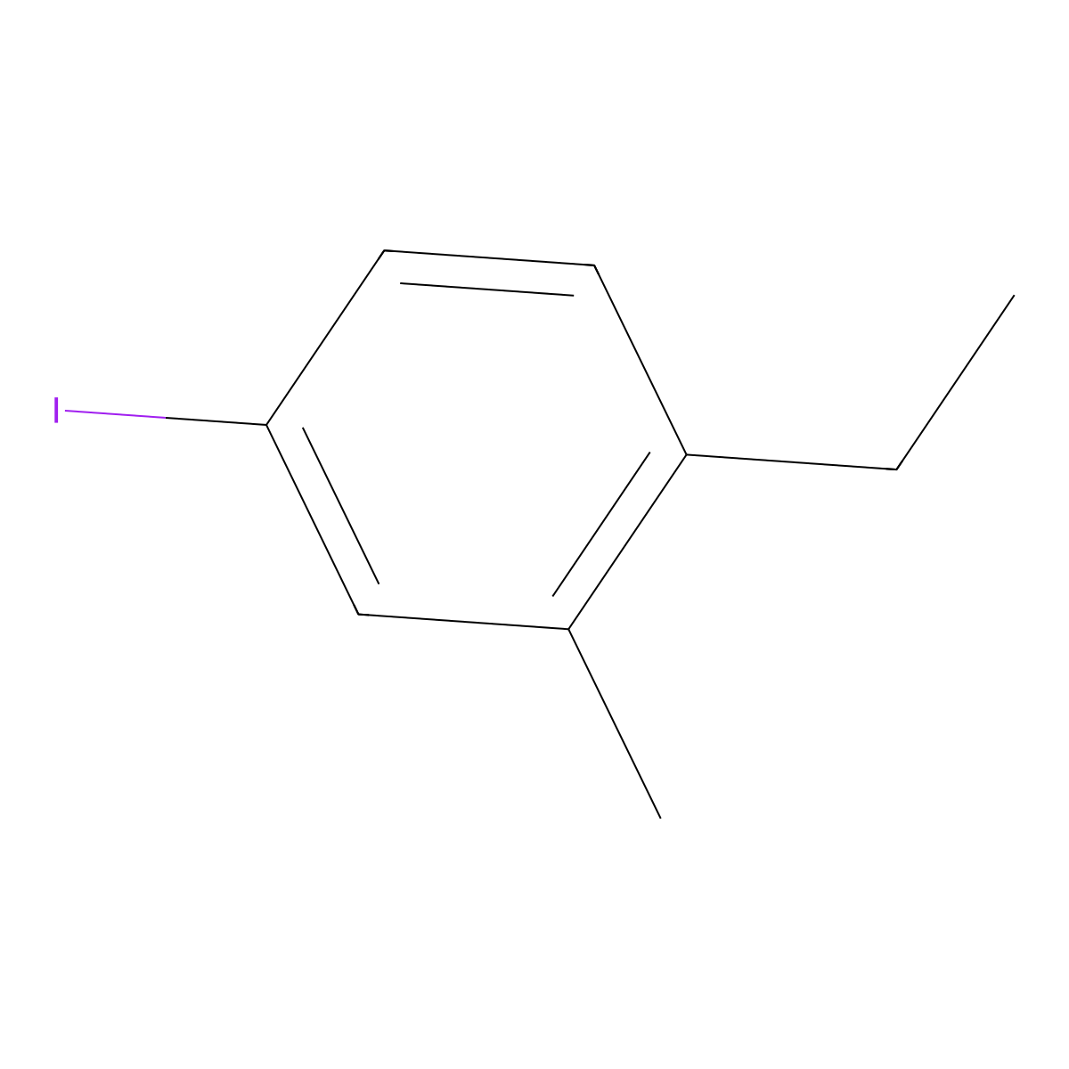 1-Ethyl-4-iodo-2-methylbenzene molecular structure, CAS 1369834-22-9