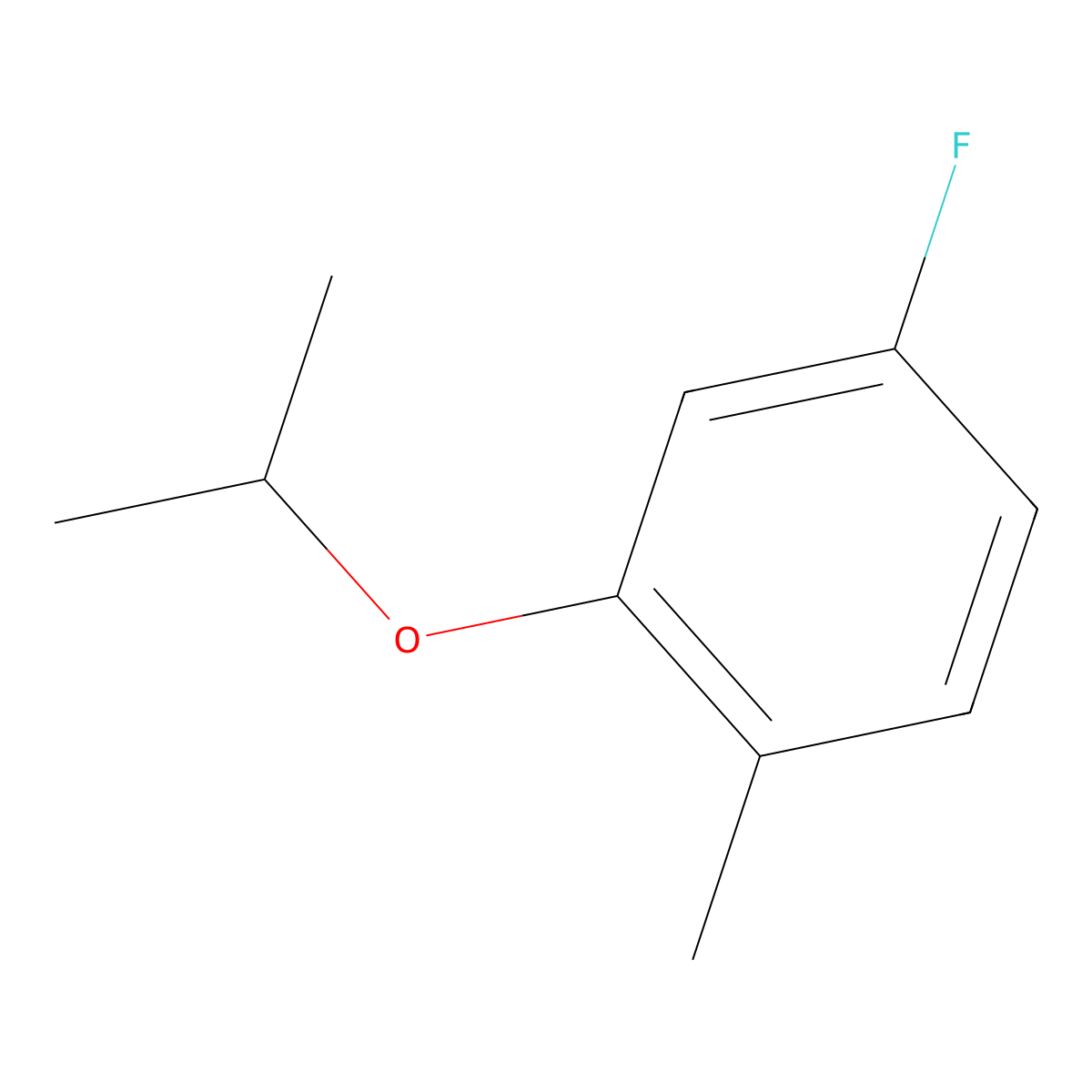 4-Fluoro-2-isopropoxy-1-methylbenzene molecular structure, CAS 1369835-43-7