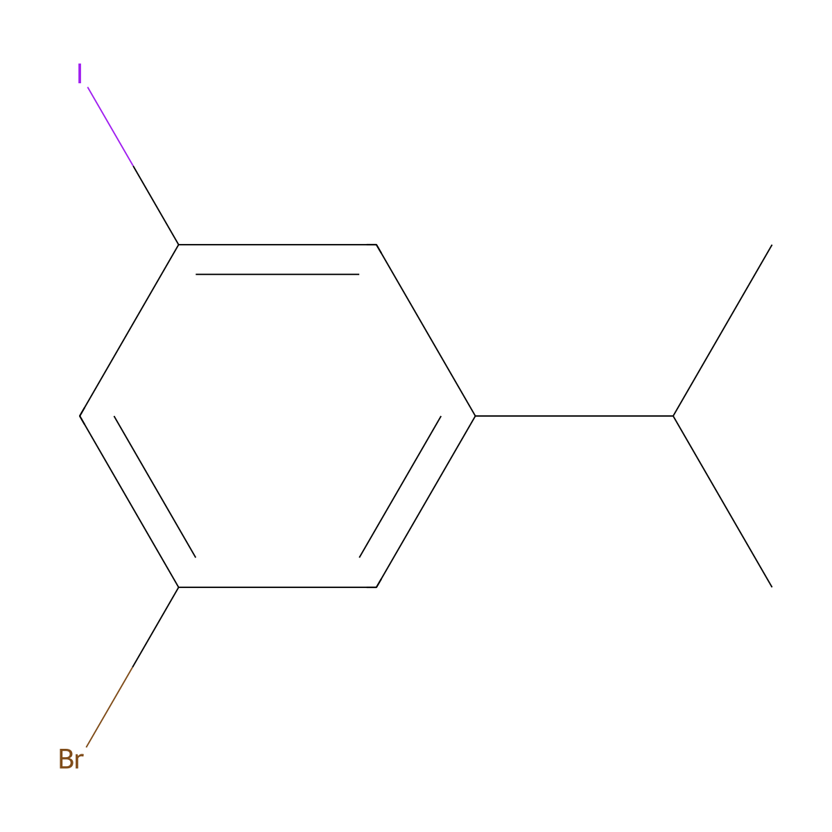 1-Bromo-3-iodo-5-isopropylbenzene molecular structure, CAS 1369835-70-0