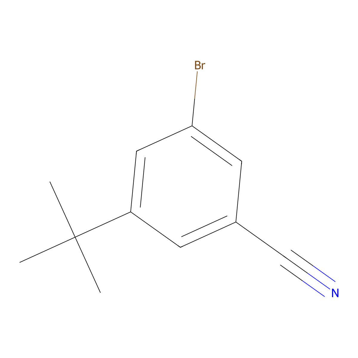 3-Bromo-5-tert-butylbenzonitrile molecular structure, CAS 1369836-56-5
