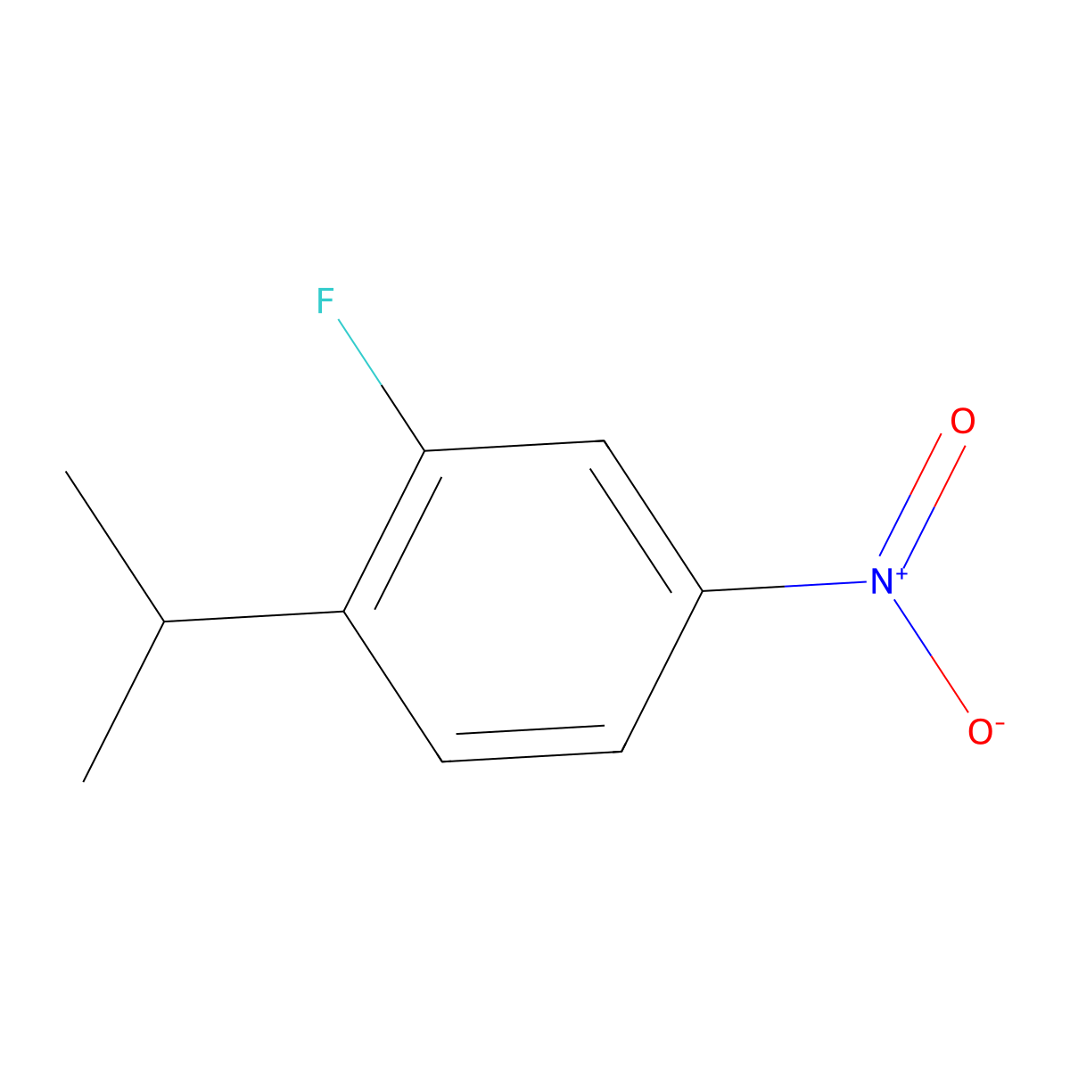 2-Fluoro-4-nitro-1-(propan-2-yl)benzene molecular structure, CAS 1369836-94-1