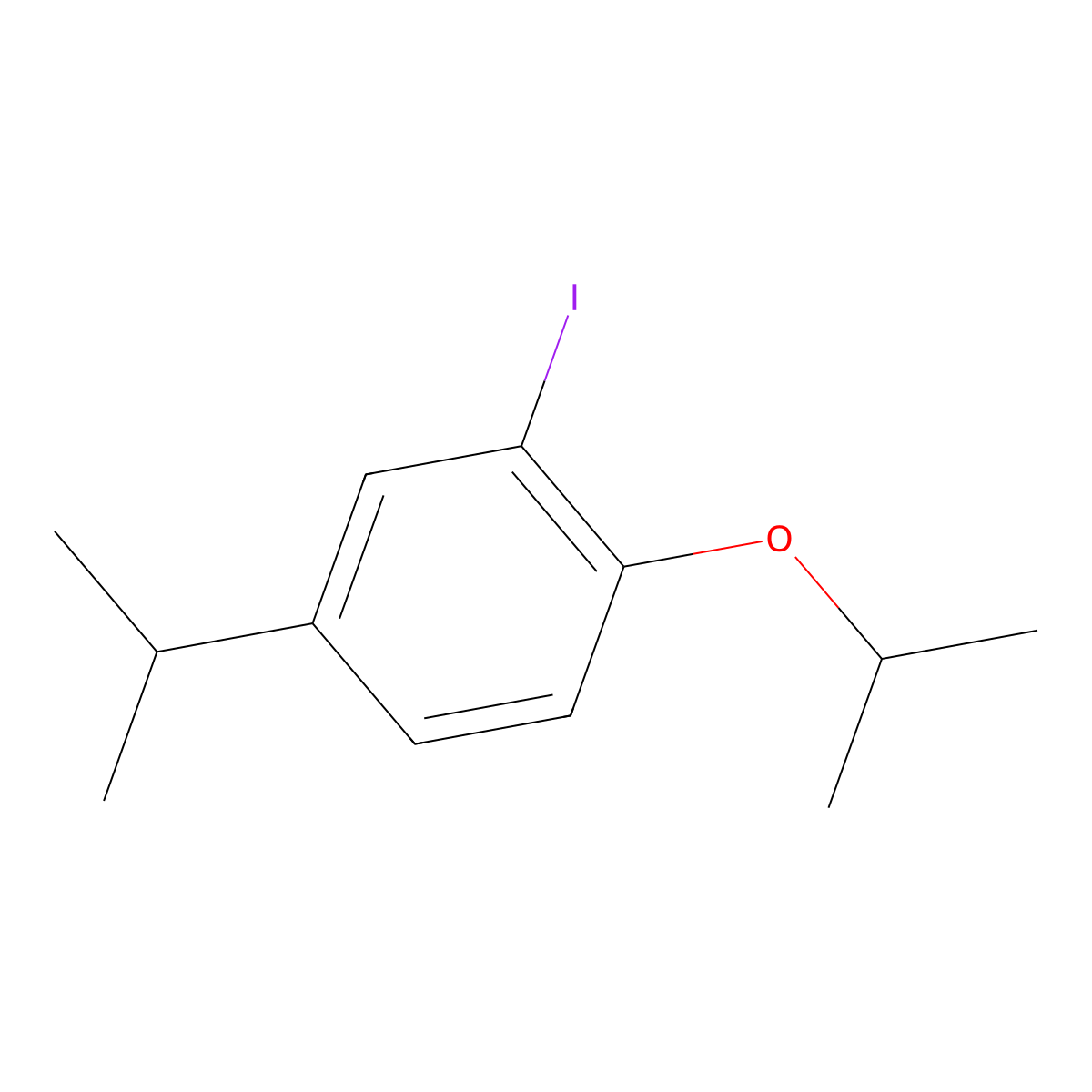 2-Iodo-1-isopropoxy-4-isopropylbenzene molecular structure, CAS 1369837-06-8