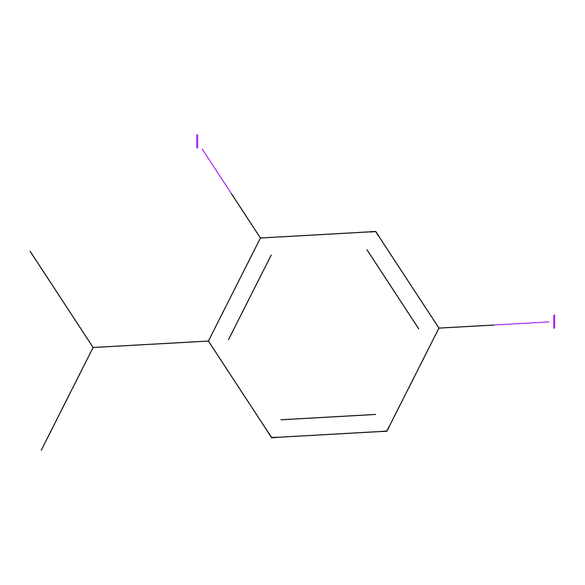 2,4-Diiodo-1-isopropylbenzene molecular structure, CAS 1369837-13-7