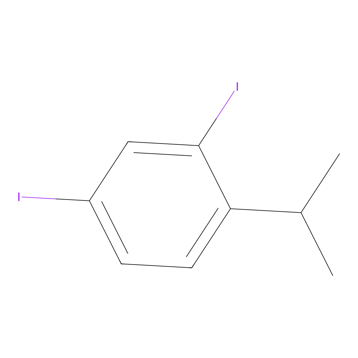 2,4-Diiodo-1-isopropylbenzene molecular structure, CAS 1369837-13-7
