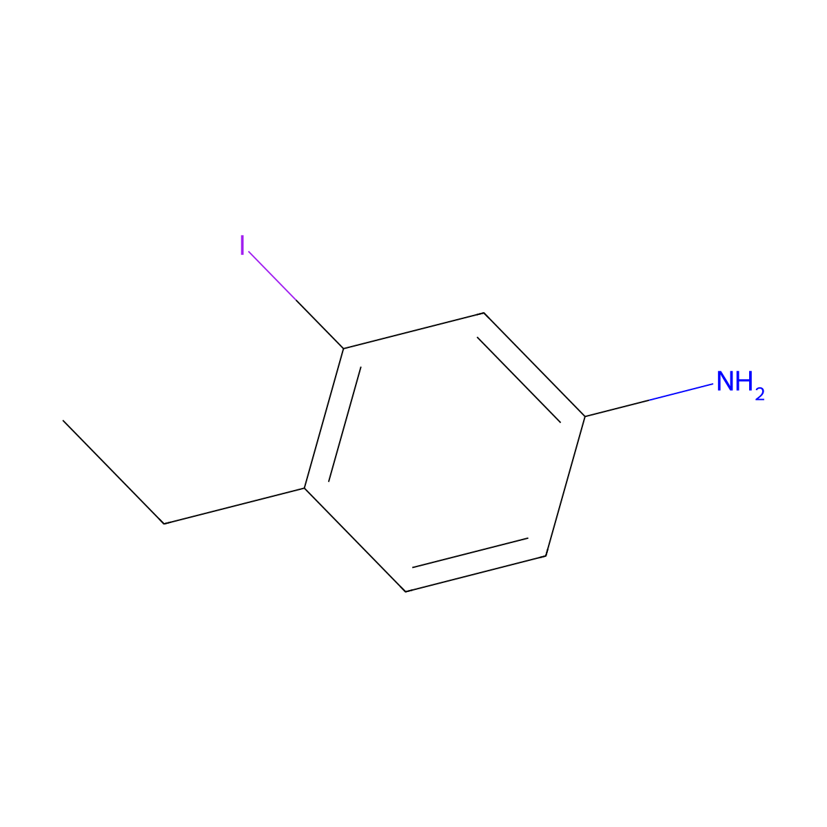 4-Ethyl-3-iodoaniline molecular structure, CAS 1369838-12-9