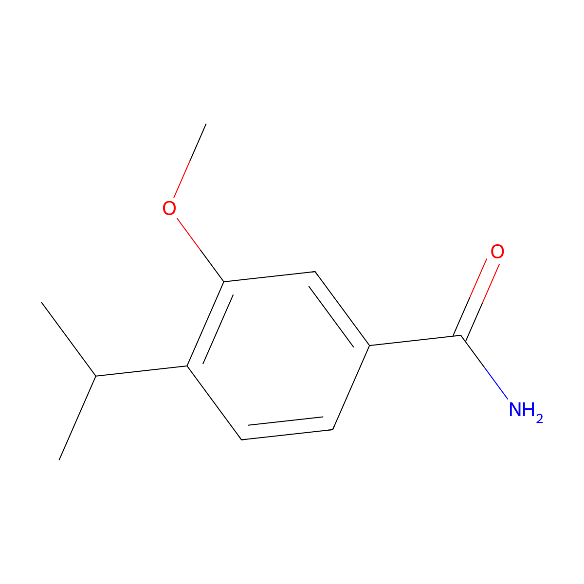 3-Methoxy-4-(propan-2-yl)benzamide molecular structure, CAS 1369838-13-0