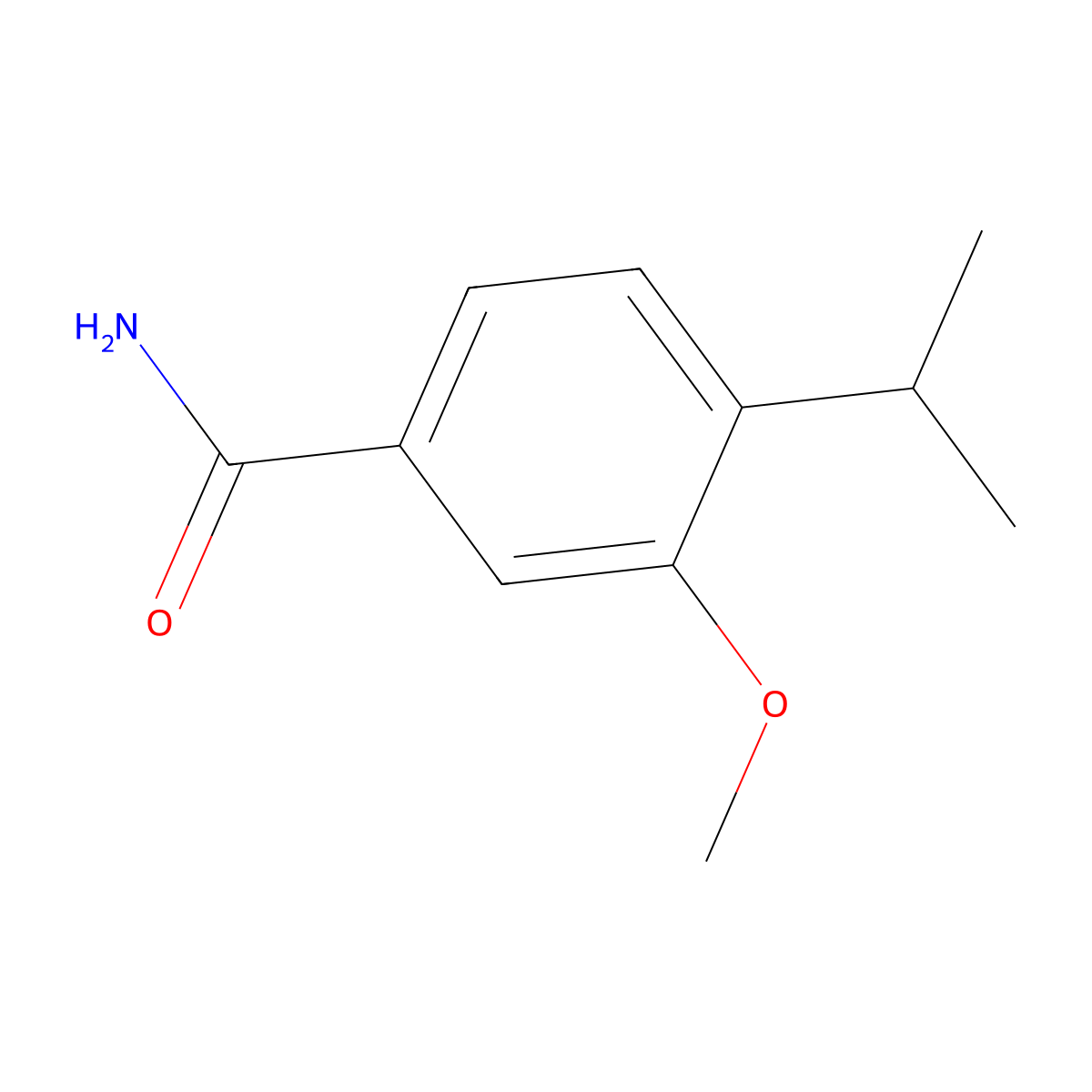 3-Methoxy-4-(propan-2-yl)benzamide molecular structure, CAS 1369838-13-0