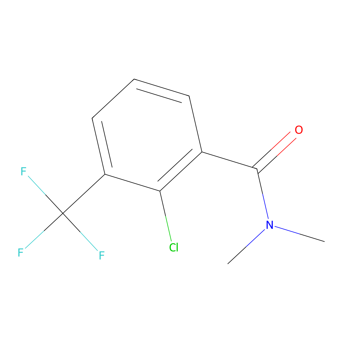 2-Chloro-N,N-dimethyl-3-(trifluoromethyl)benzamide molecular structure, CAS 1369839-18-8