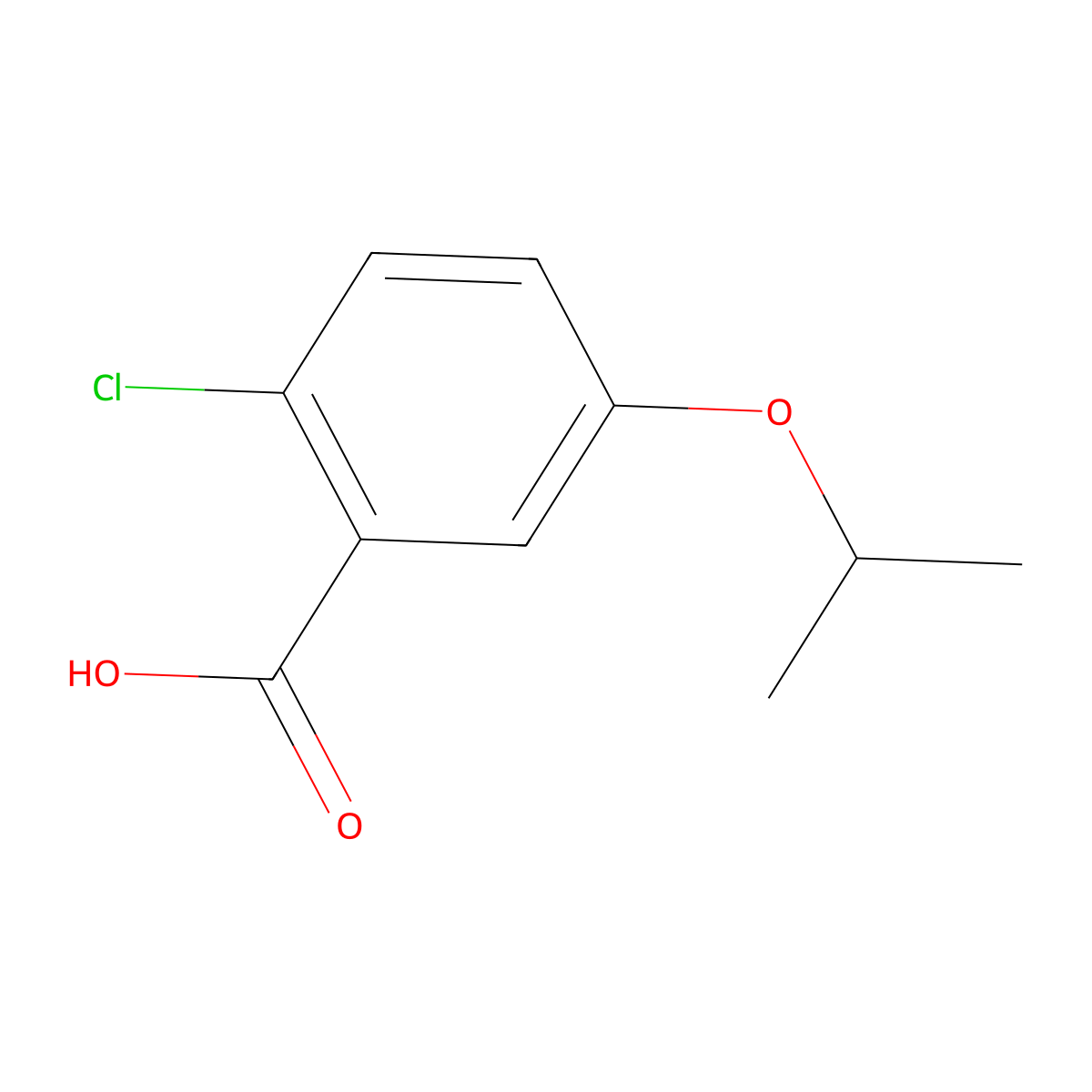 2-Chloro-5-isopropoxybenzoic acid molecular structure, CAS 1369839-91-7