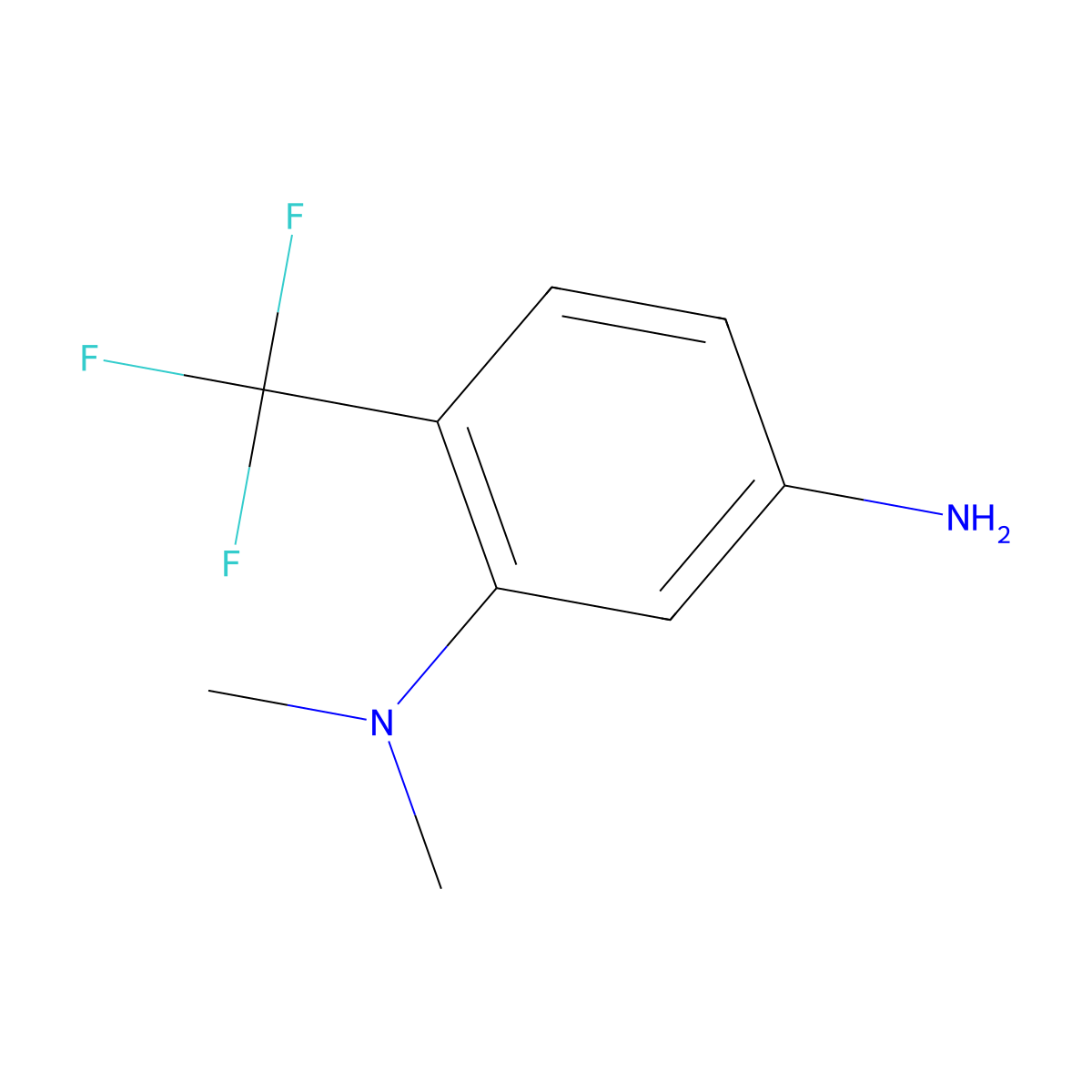 N1,N1-Dimethyl-6-(trifluoromethyl)benzene-1,3-diamine molecular structure, CAS 1369841-57-5