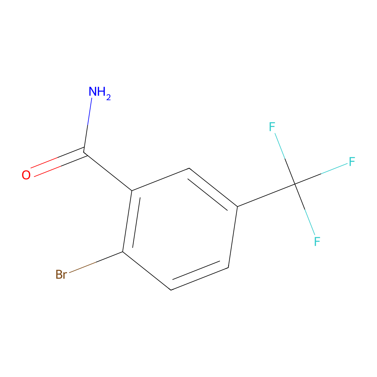2-Bromo-5-(trifluoromethyl)benzamide molecular structure, CAS 1369843-84-4