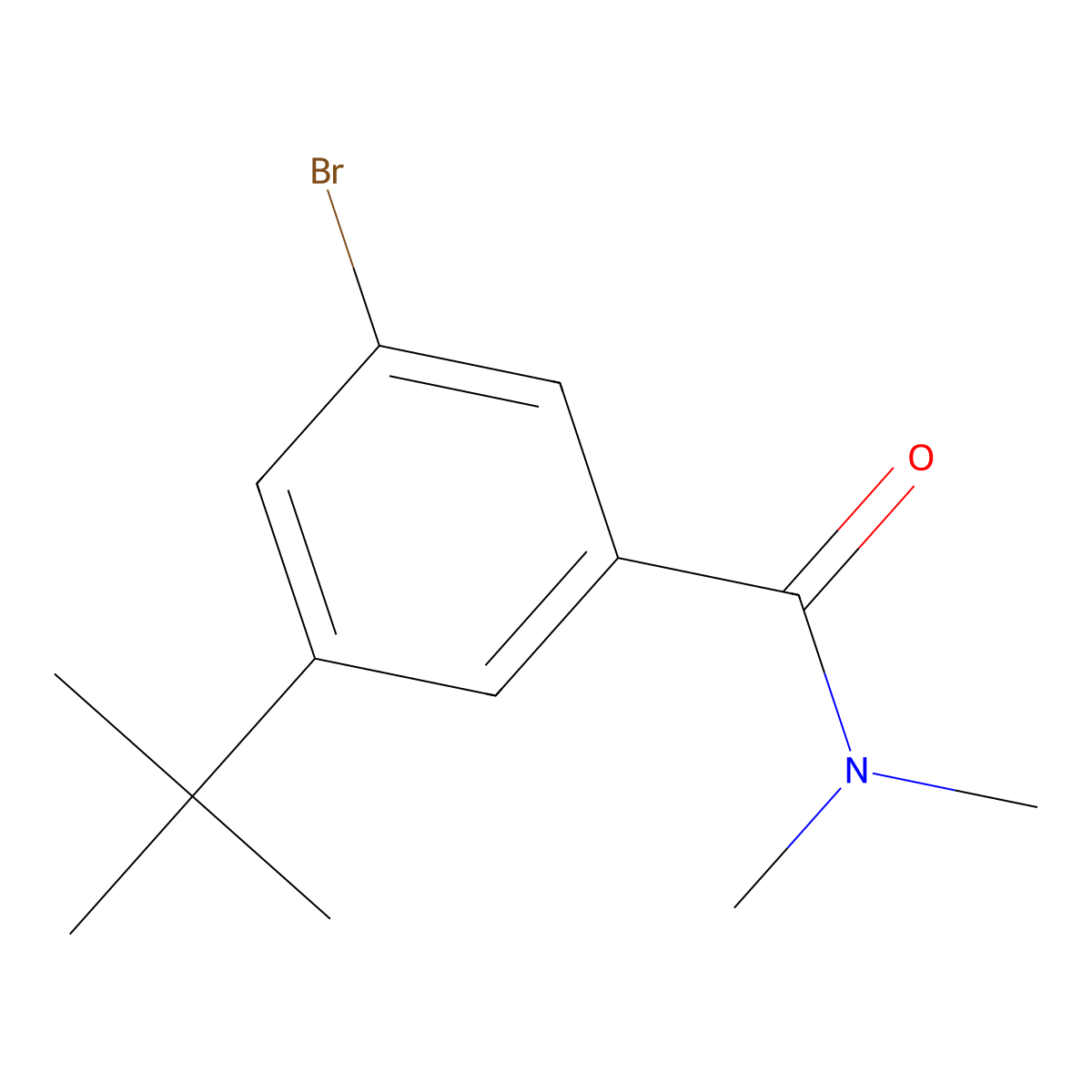 3-bromo-5-(tert-butyl)-N,N-dimethylbenzamide molecular structure, CAS 1369845-24-8
