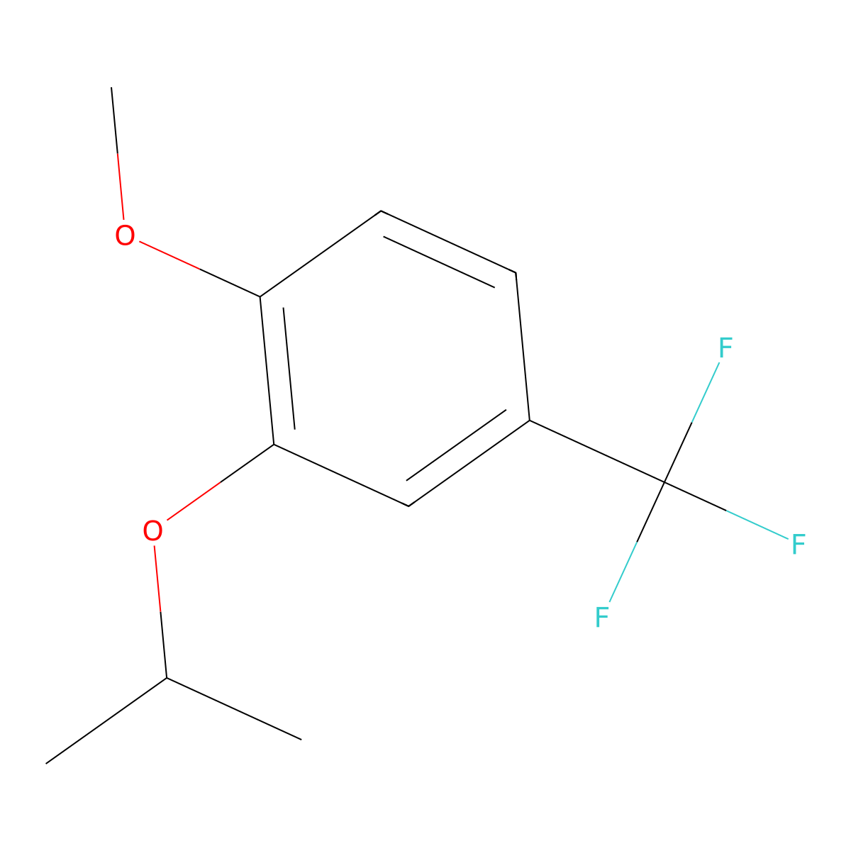 2-Isopropoxy-1-methoxy-4-(trifluoromethyl)benzene molecular structure, CAS 1369846-82-1
