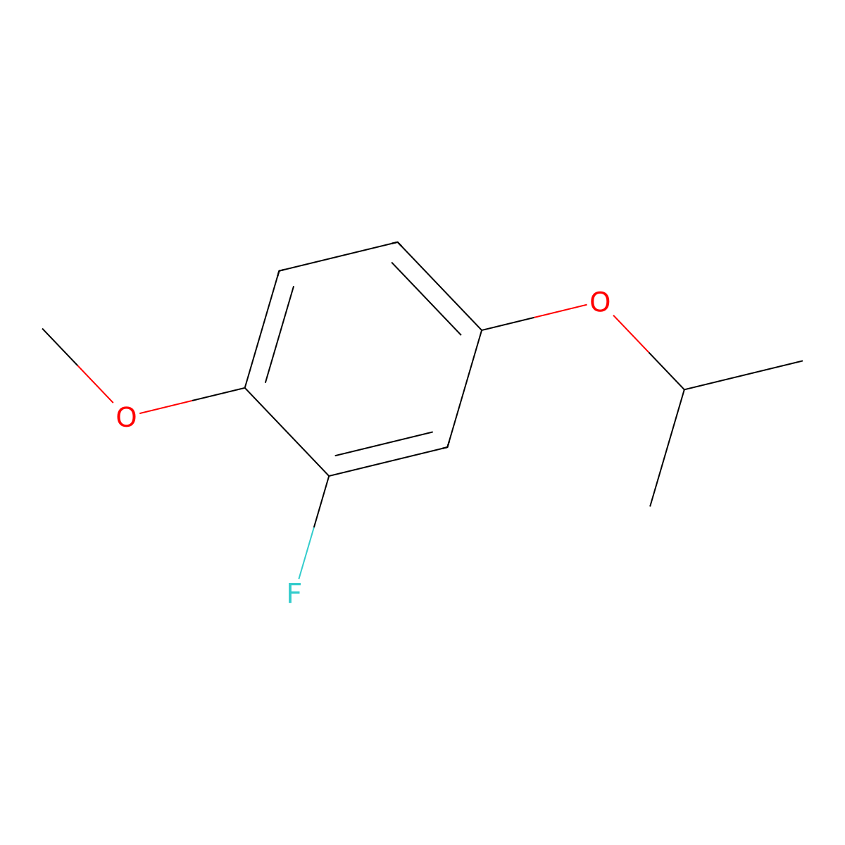 2-Fluoro-4-isopropoxy-1-methoxybenzene molecular structure, CAS 1369847-85-7