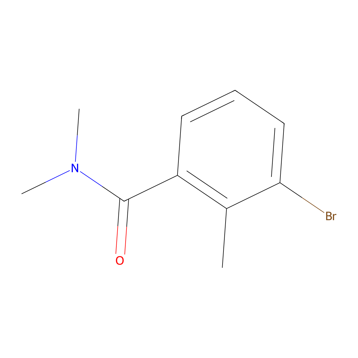 3-bromo-N,N,2-trimethylbenzamide molecular structure, CAS 1369848-53-2