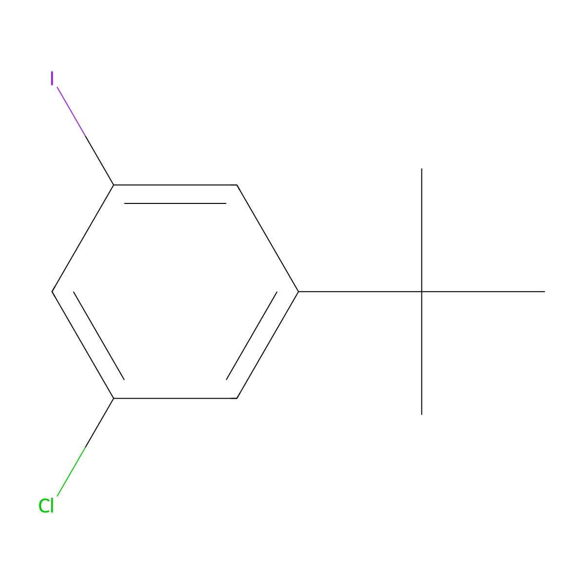 1-(tert-Butyl)-3-chloro-5-iodobenzene molecular structure, CAS 1369848-57-6