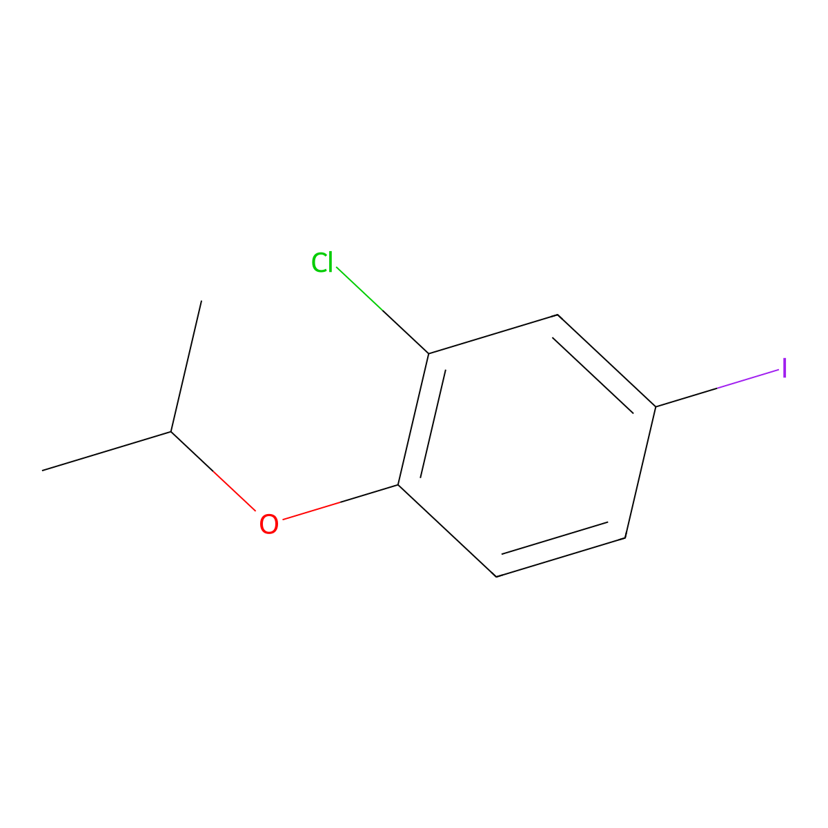 2-Chloro-4-iodo-1-isopropoxybenzene molecular structure, CAS 1369848-77-0