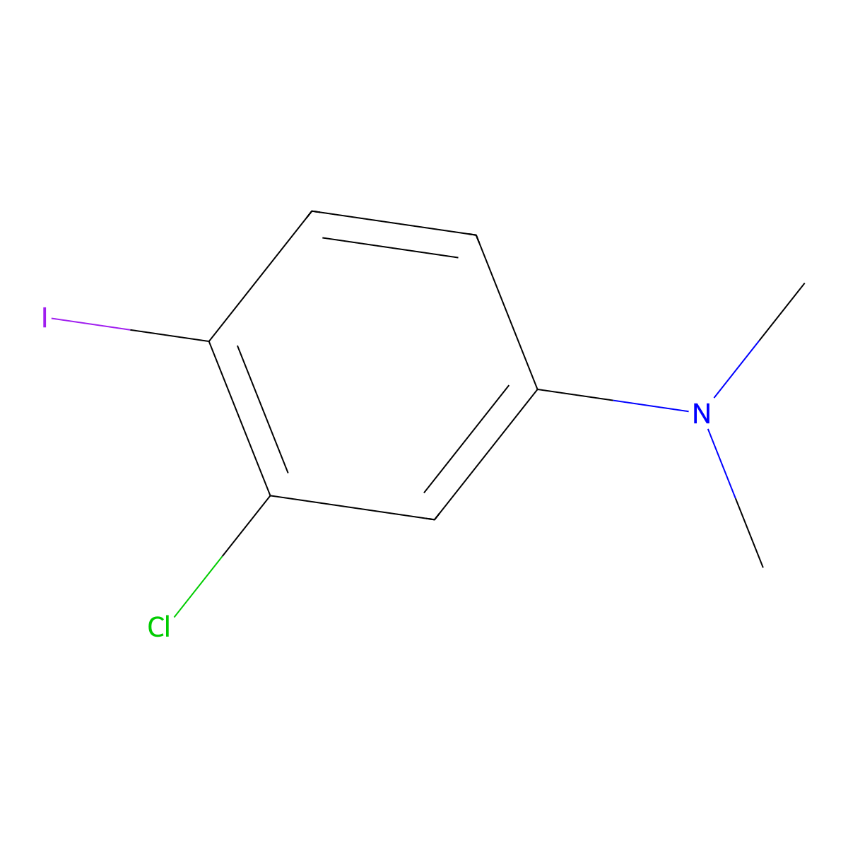 3-Chloro-4-iodo-N,N-dimethylaniline molecular structure, CAS 1369848-91-8