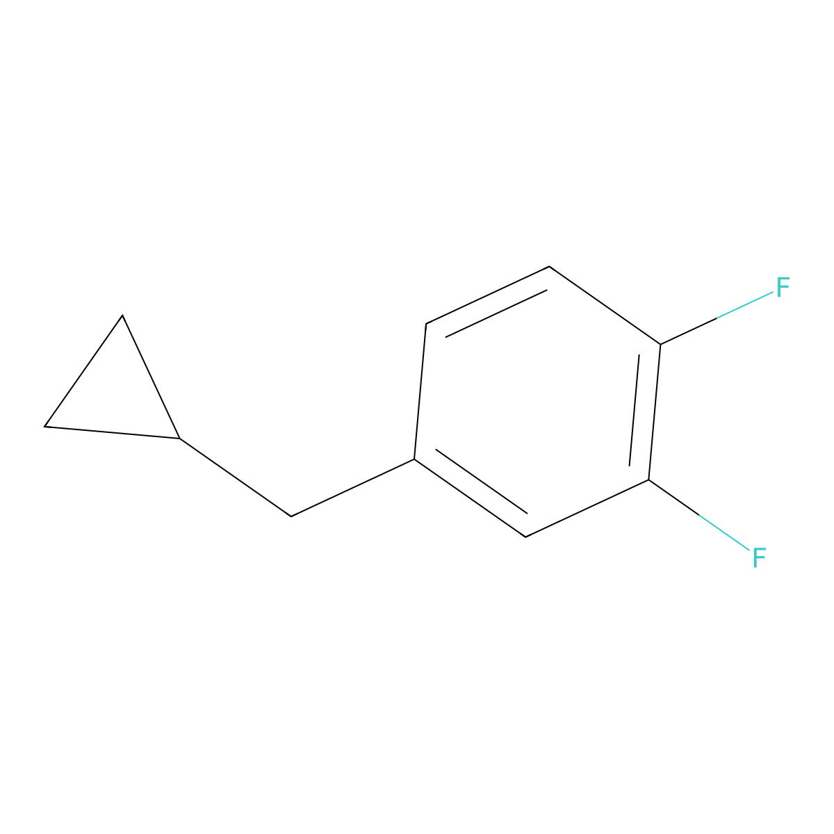4-(Cyclopropylmethyl)-1,2-difluorobenzene molecular structure, CAS 1369849-64-8
