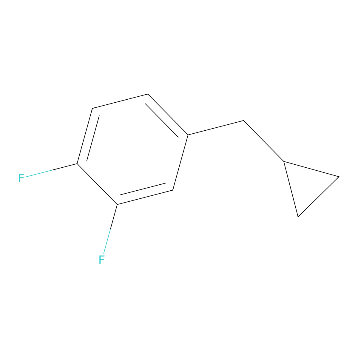 4-(Cyclopropylmethyl)-1,2-difluorobenzene molecular structure, CAS 1369849-64-8