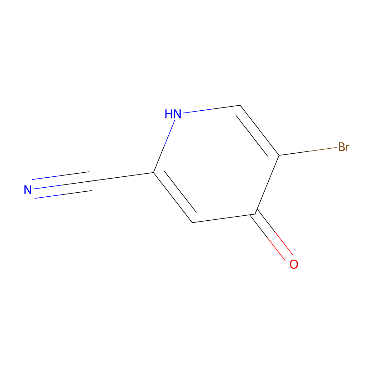 5-Bromo-4-hydroxypicolinonitrile molecular structure, CAS 1369850-06-5