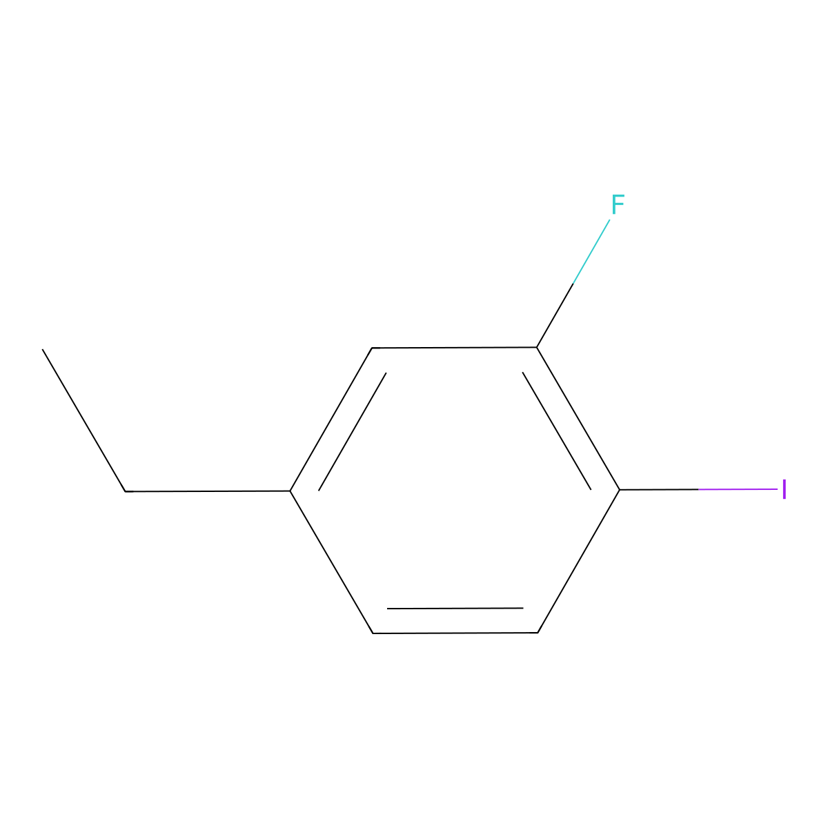 4-Ethyl-2-fluoro-1-iodobenzene molecular structure, CAS 1369850-23-6