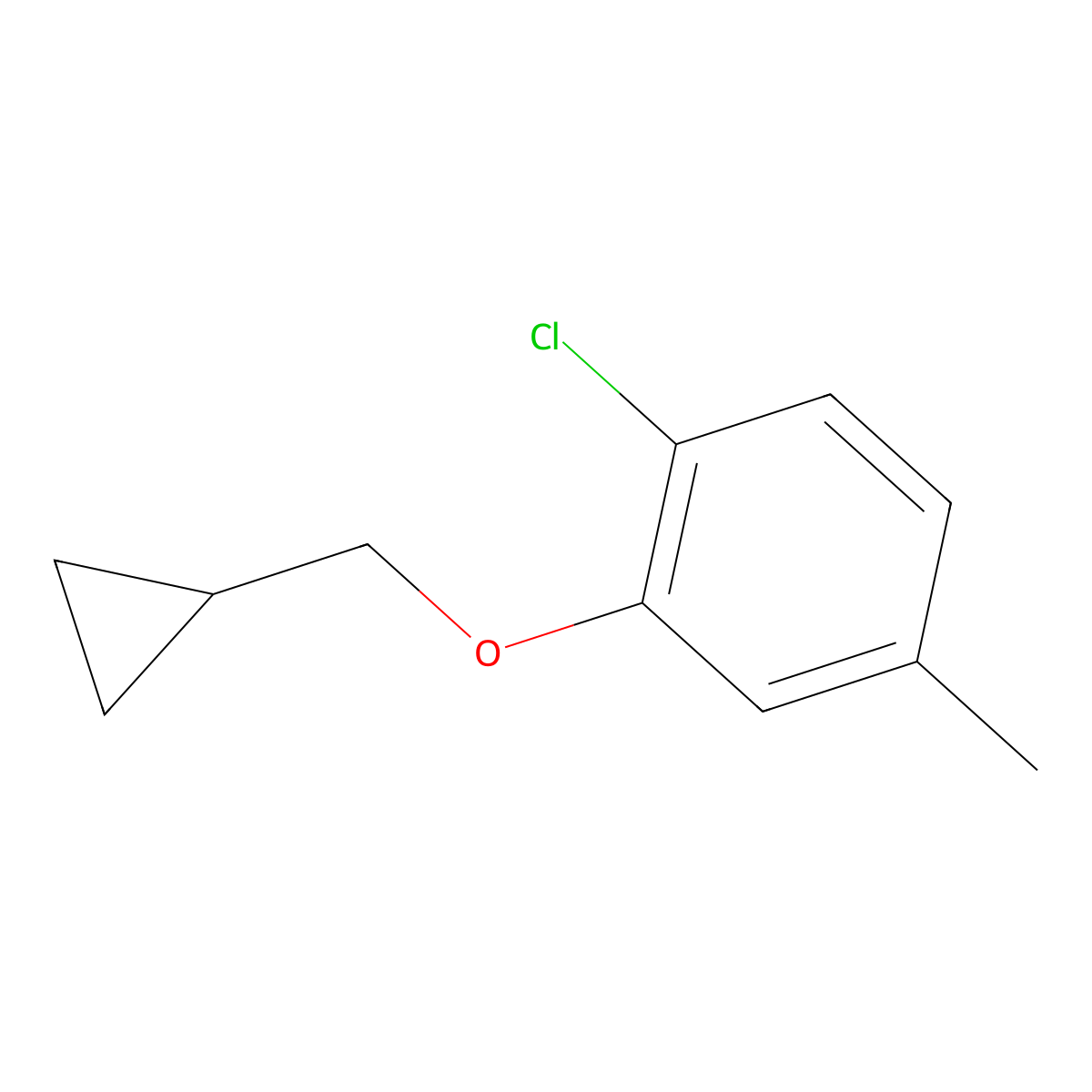 1-Chloro-2-(cyclopropylmethoxy)-4-methylbenzene molecular structure, CAS 1369850-48-5