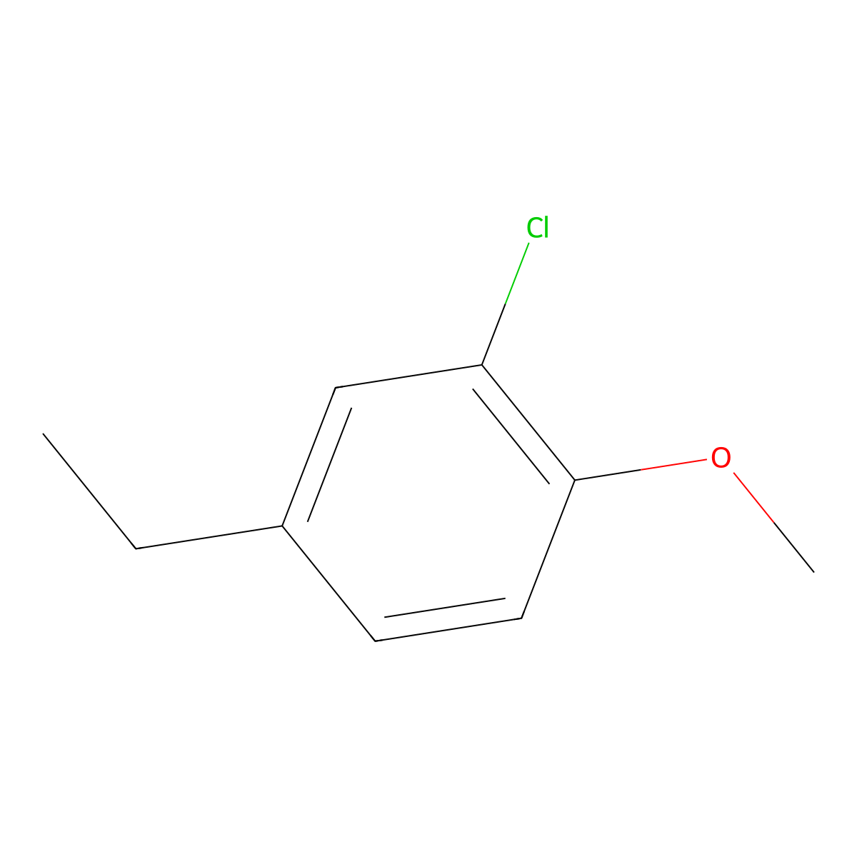 2-Chloro-4-ethyl-1-methoxybenzene molecular structure, CAS 1369850-65-6