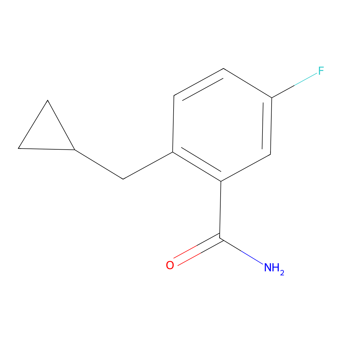 Benzamide, 2-(cyclopropylmethyl)-5-fluoro- molecular structure, CAS 1369851-49-9