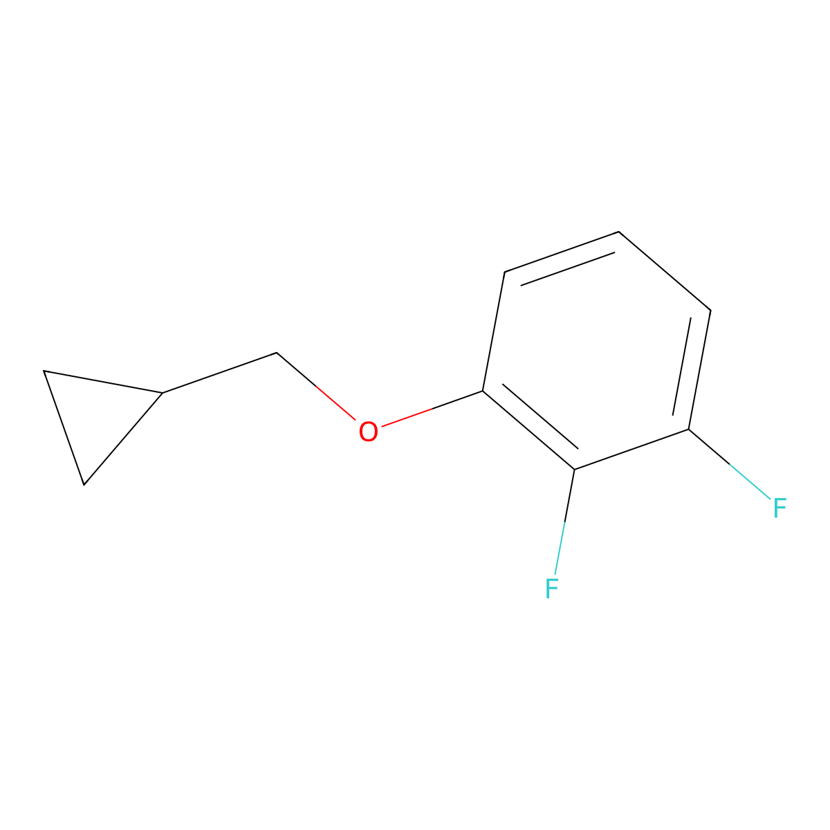 1-(Cyclopropylmethoxy)-2,3-difluorobenzene molecular structure, CAS 1369851-94-4