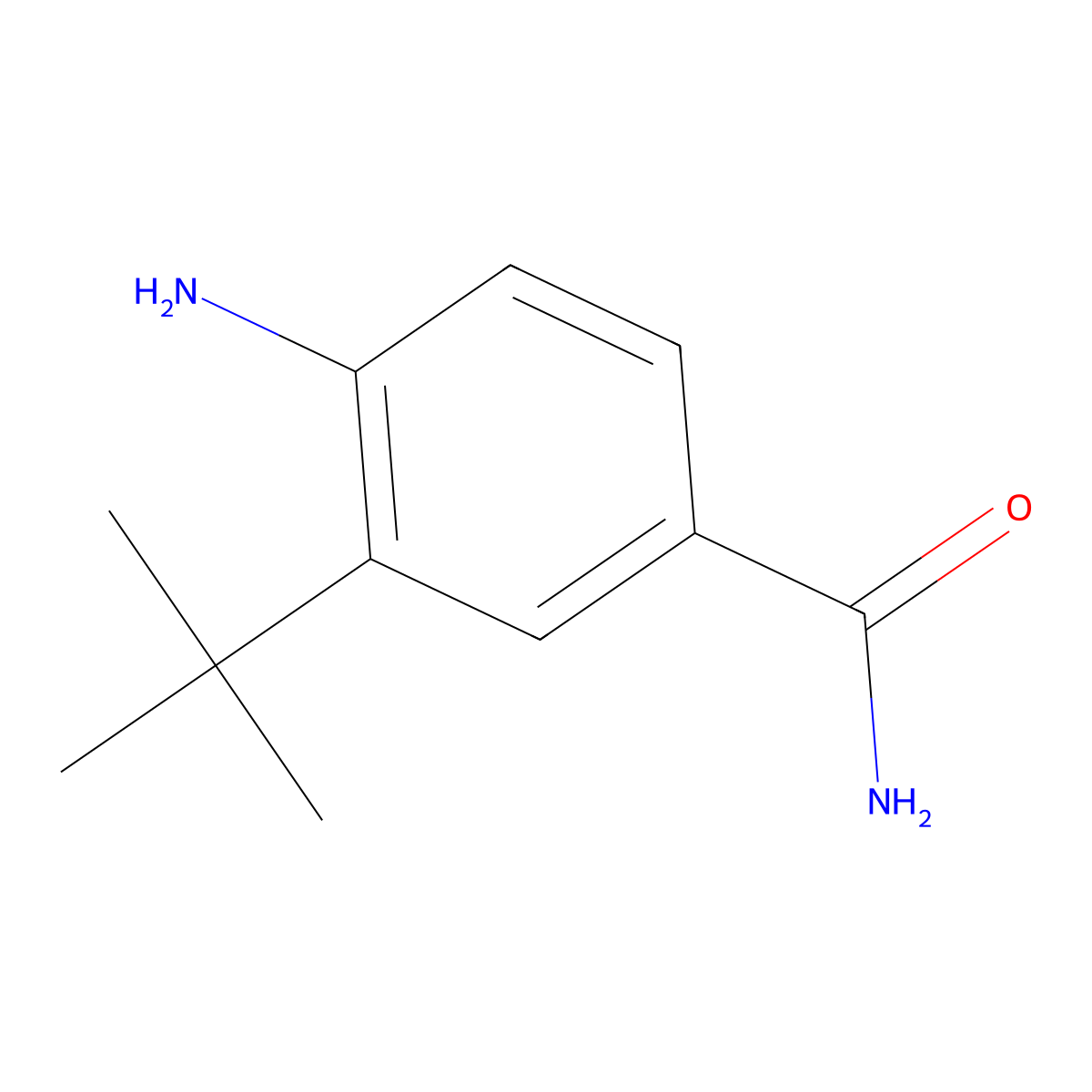 4-Amino-3-(tert-butyl)benzamide molecular structure, CAS 1369852-18-5