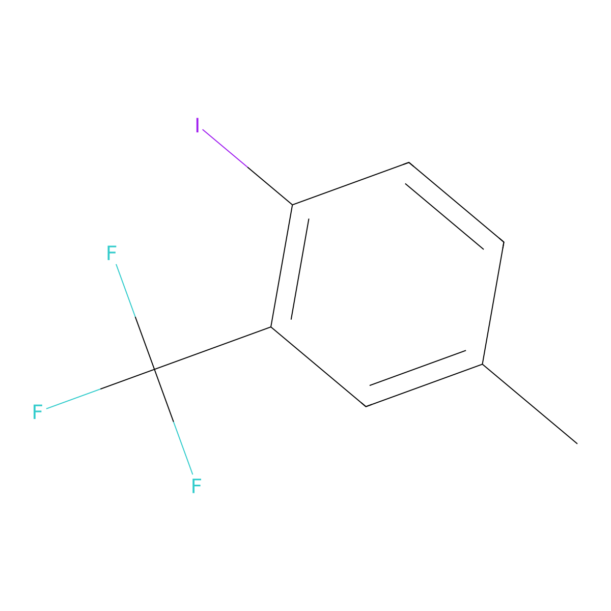 1-Iodo-4-methyl-2-(trifluoromethyl)benzene molecular structure, CAS 1369852-22-1