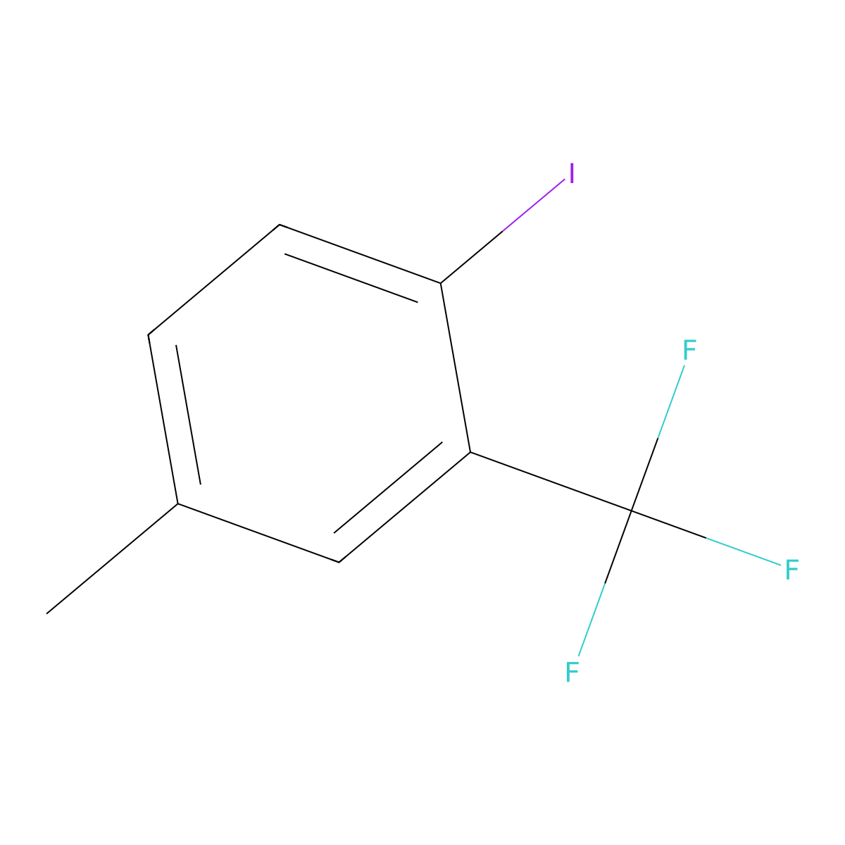 1-Iodo-4-methyl-2-(trifluoromethyl)benzene molecular structure, CAS 1369852-22-1