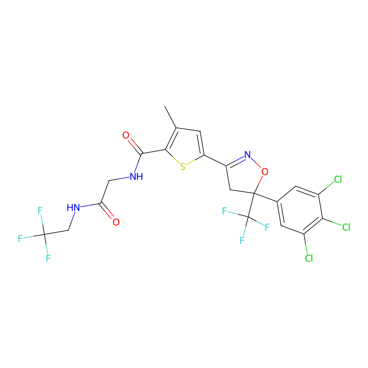 Lotilaner molecular structure, CAS 1369852-71-0