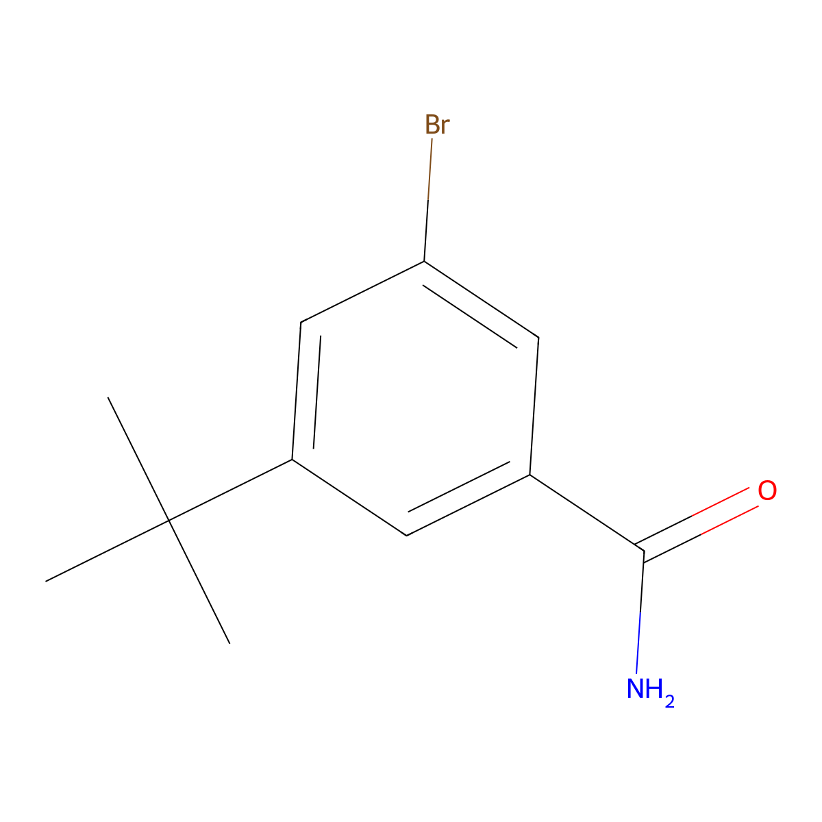 3-Bromo-5-(tert-butyl)benzamide molecular structure, CAS 1369853-35-9