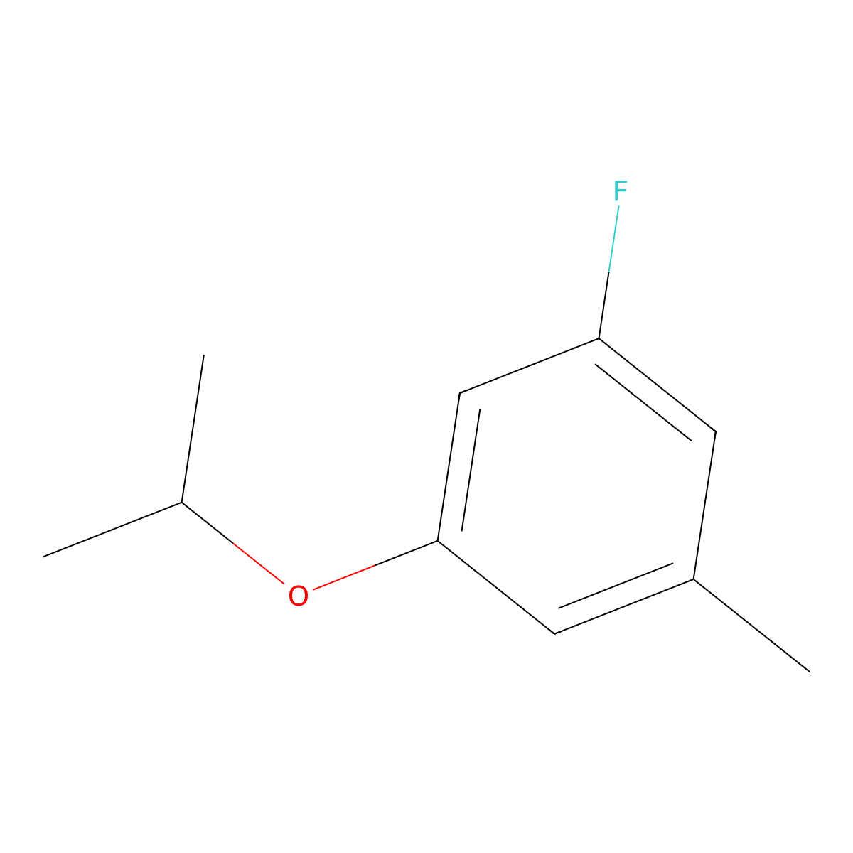 1-Fluoro-3-isopropoxy-5-methylbenzene molecular structure, CAS 1369853-40-6