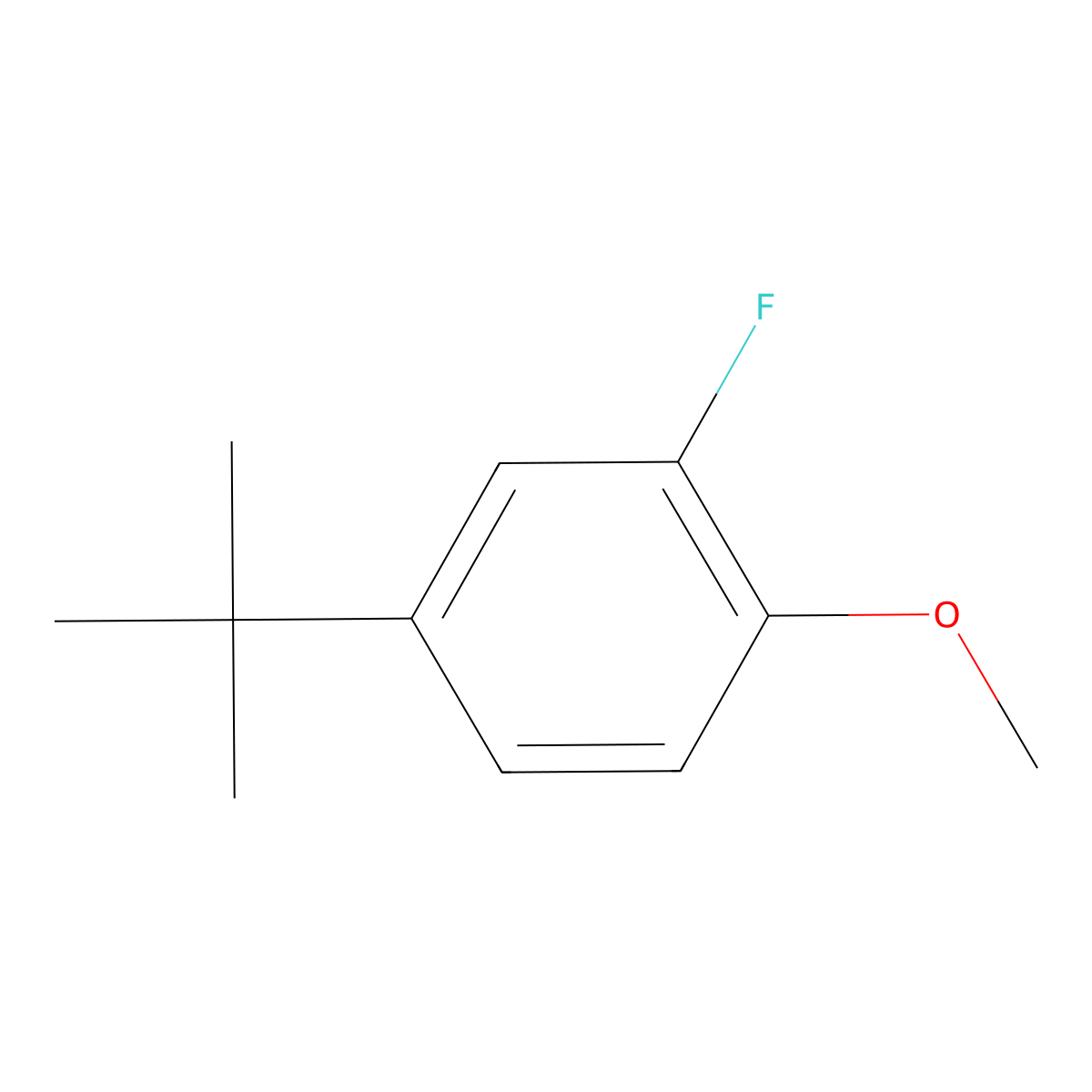 4-(Tert-butyl)-2-fluoro-1-methoxybenzene molecular structure, CAS 1369853-48-4