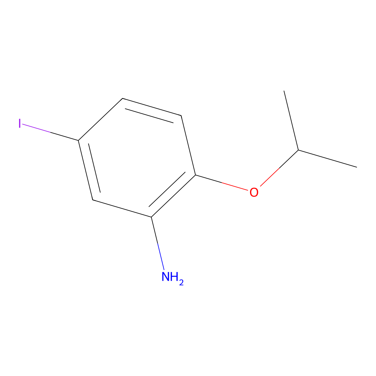 5-Iodo-2-isopropoxyaniline molecular structure, CAS 1369853-67-7