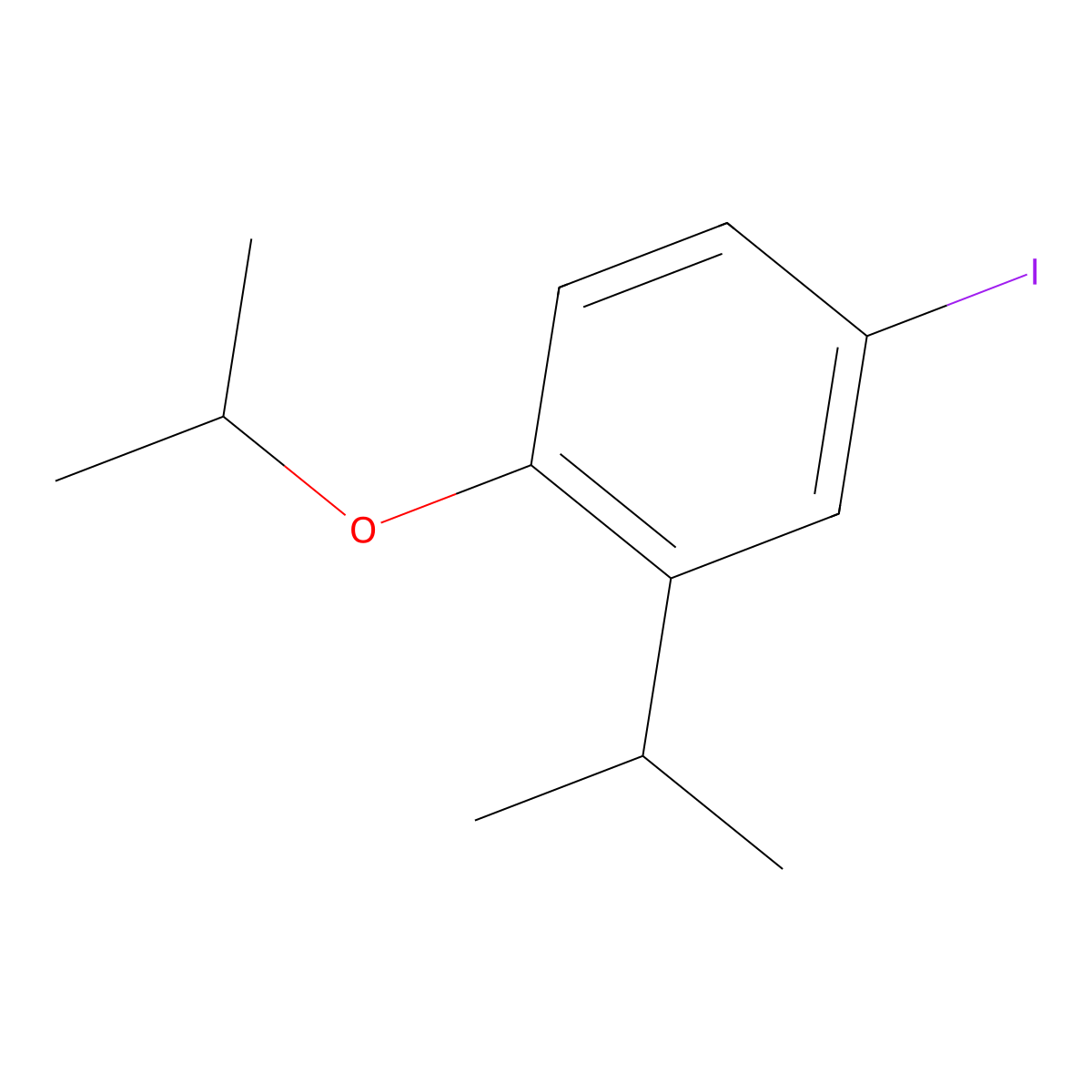 4-Iodo-1-isopropoxy-2-isopropylbenzene molecular structure, CAS 1369853-99-5