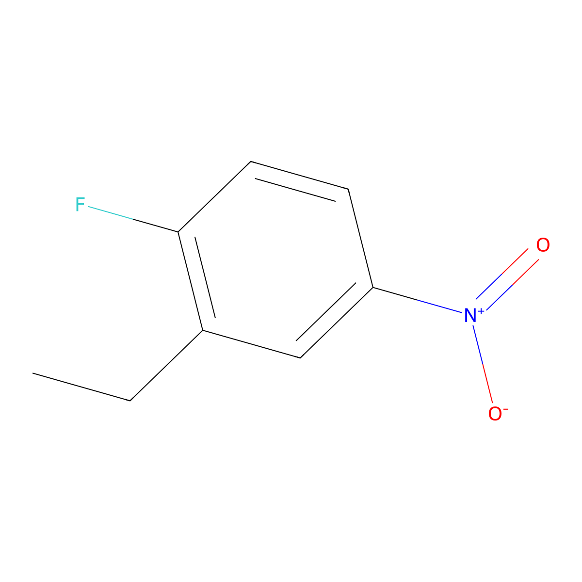 2-Ethyl-1-fluoro-4-nitrobenzene molecular structure, CAS 1369854-05-6