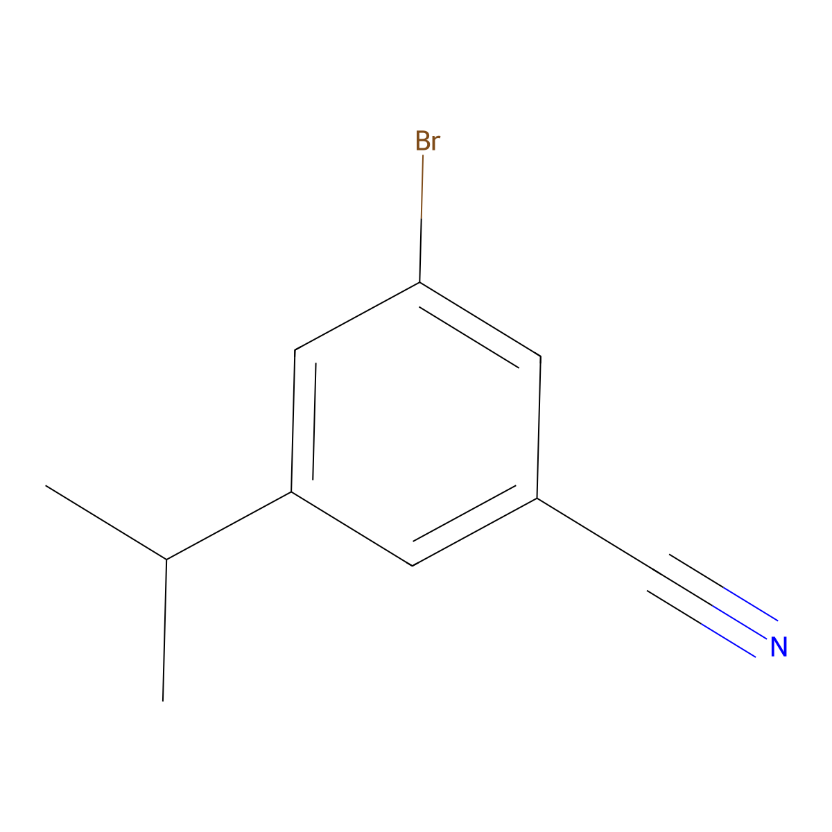 3-Bromo-5-isopropylbenzonitrile molecular structure, CAS 1369854-24-9