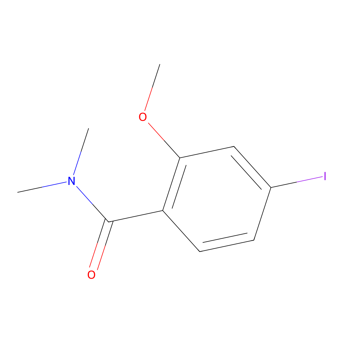 4-iodo-2-methoxy-N,N-dimethylbenzamide molecular structure, CAS 1369855-11-7
